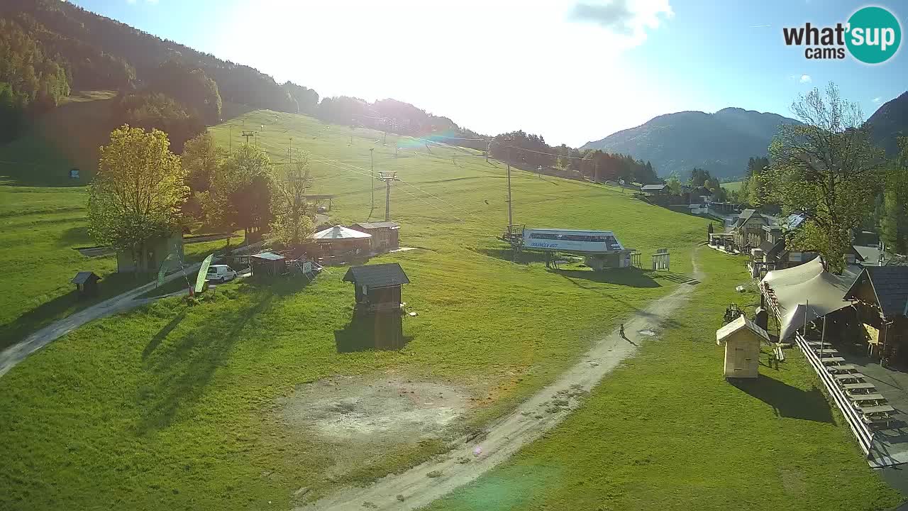 Kranjska Gora kamera Plaža – center dogajanja