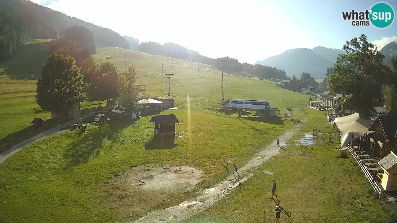 Kranjska Gora kamera Plaža – center dogajanja