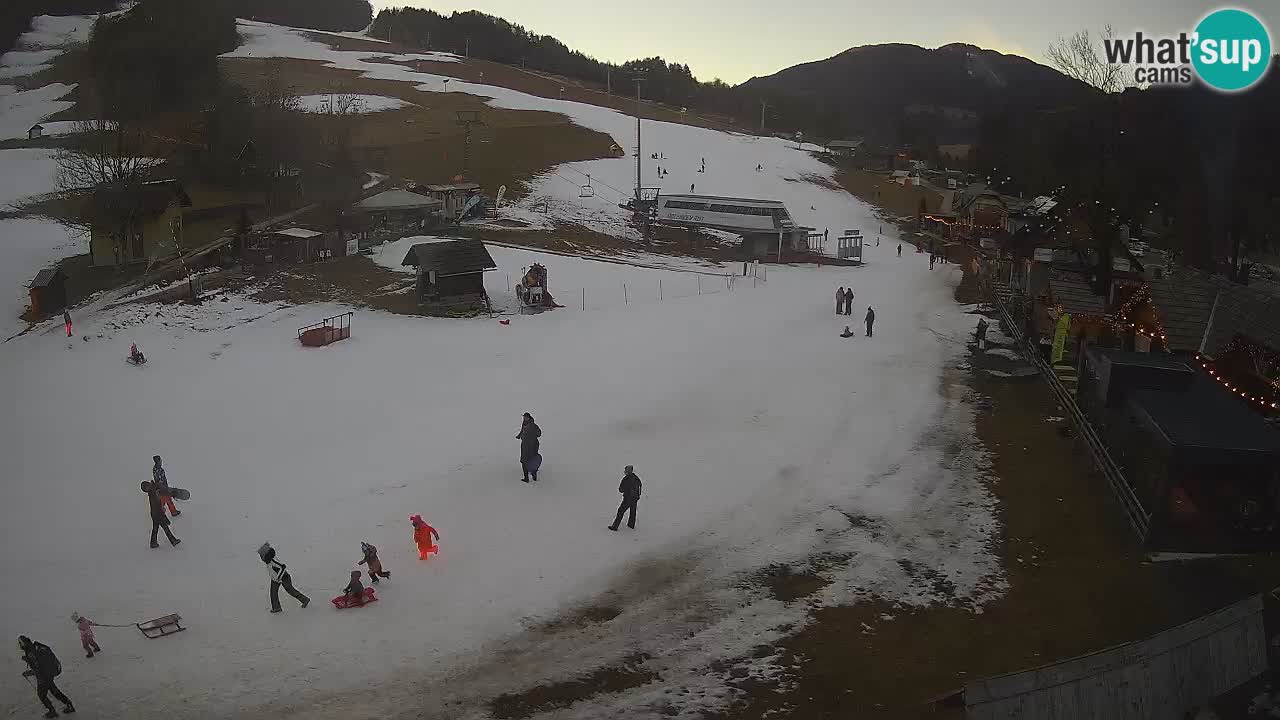 Kranjska Gora kamera Plaža – center dogajanja