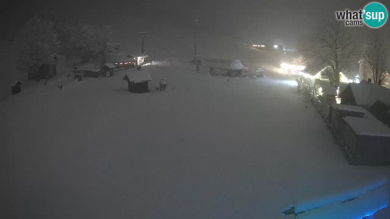 SKI Kranjska Gora webcam – Spiaggia – Piste Kekec e Mojca