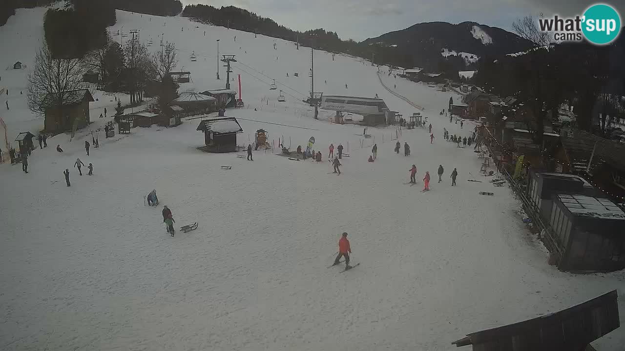 SKI Kranjska Gora webcam – Spiaggia – Piste Kekec e Mojca