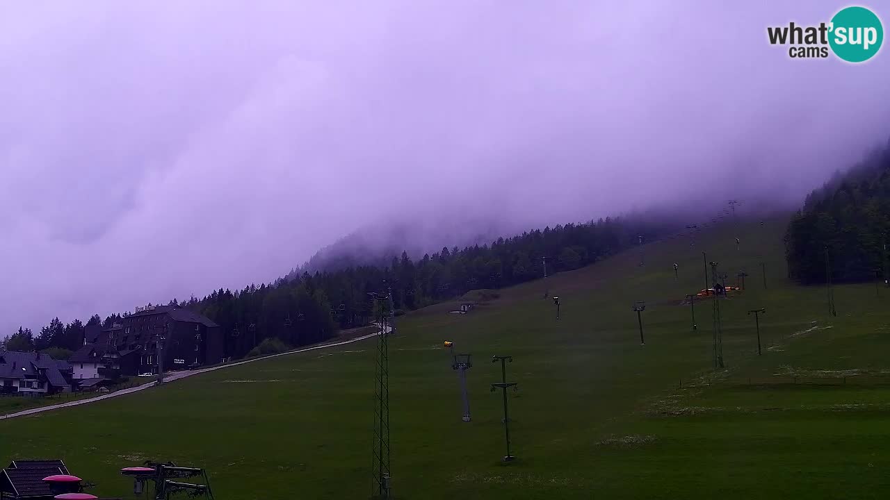 Webcam Kranjska Gora SKI – panoramica Piste centrali