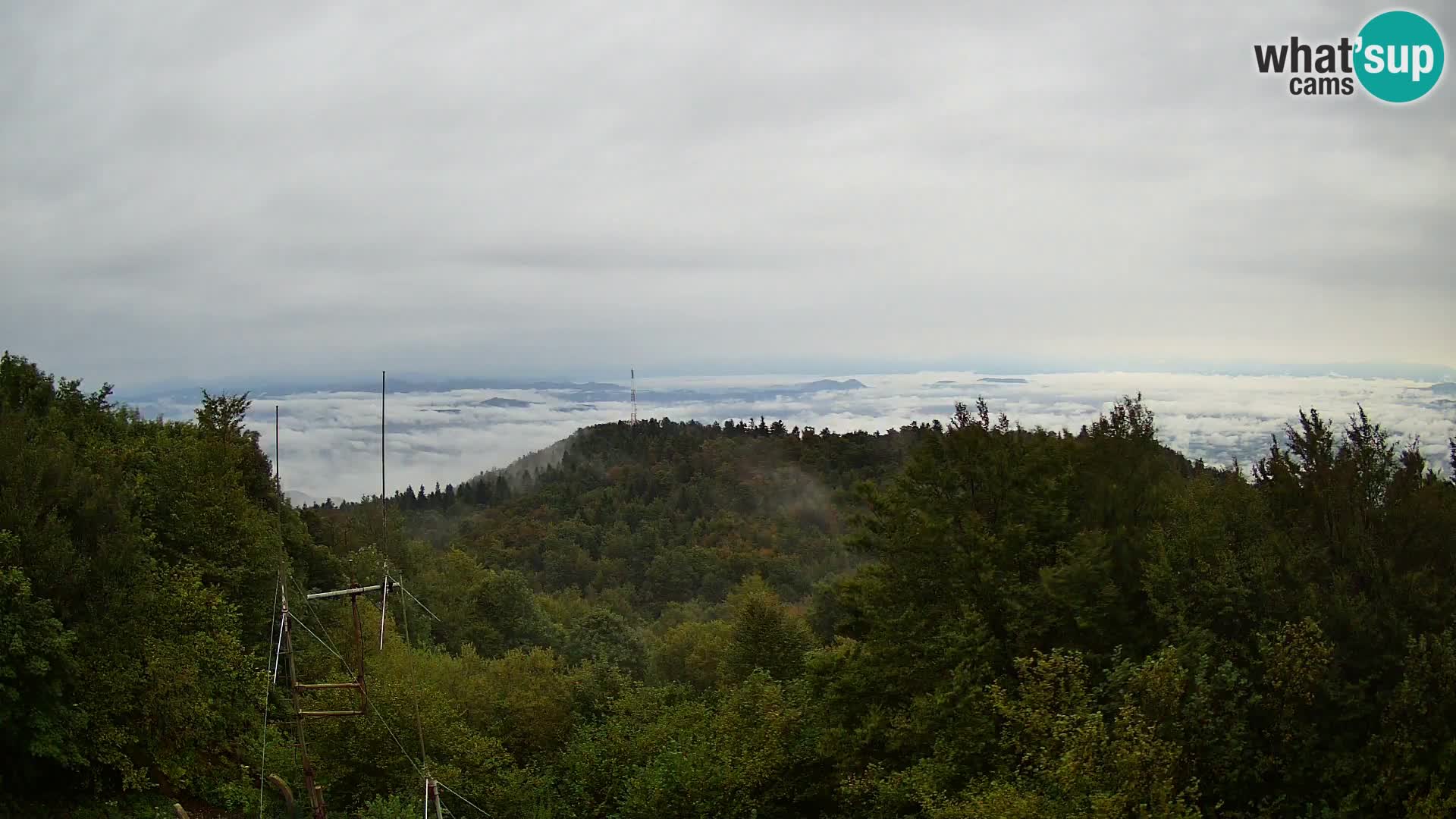 Krim webcam mountain hut | view to Ljubljana – Slovenia