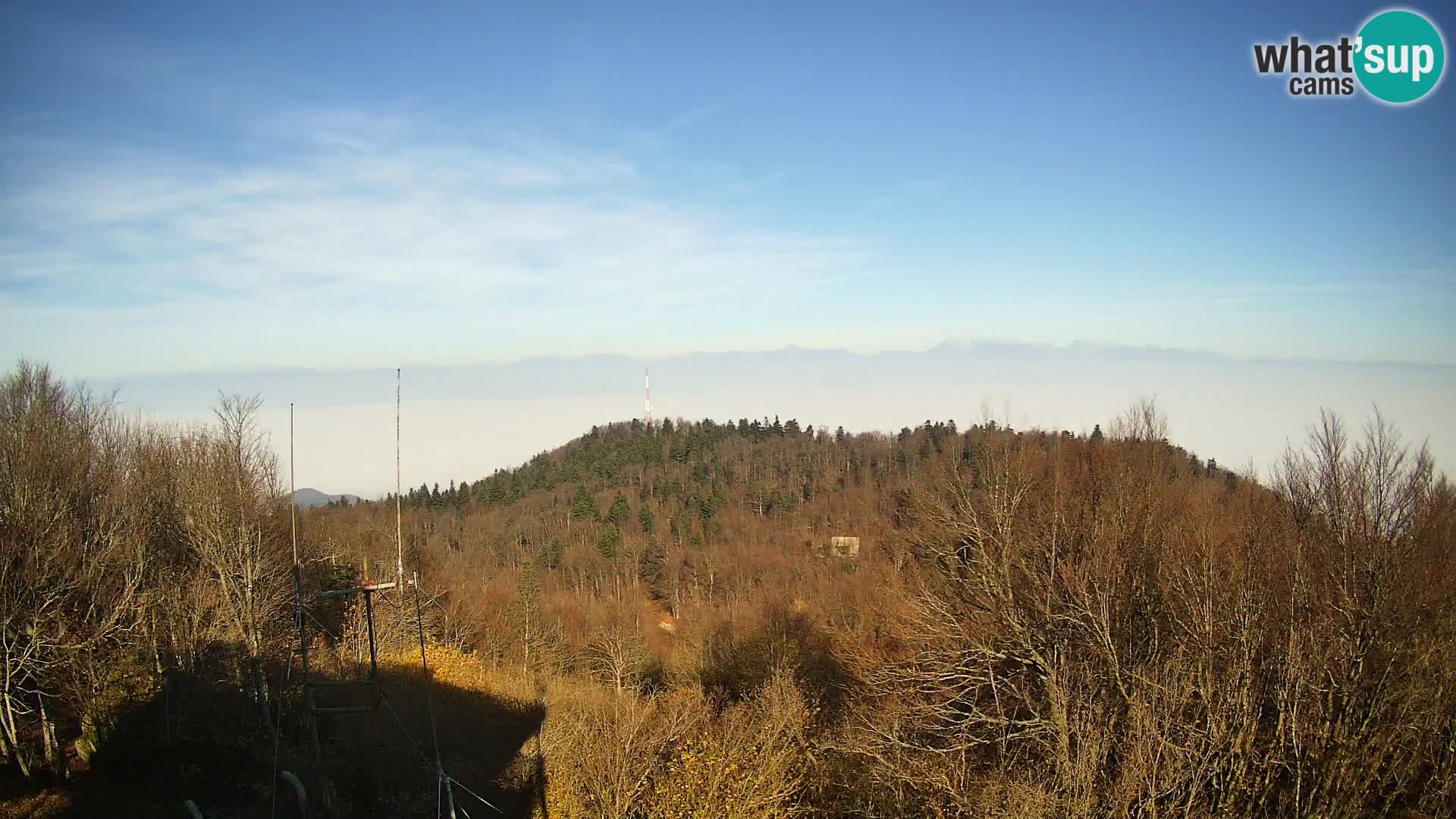 Krim Web cam Berghütte | Blick auf Ljubljana – Slowenien