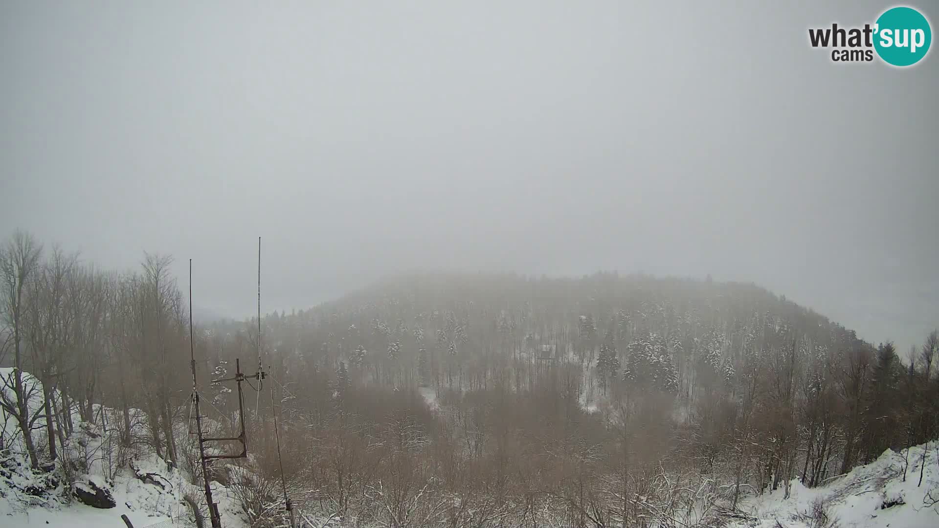 Krim Web cam Berghütte | Blick auf Ljubljana – Slowenien