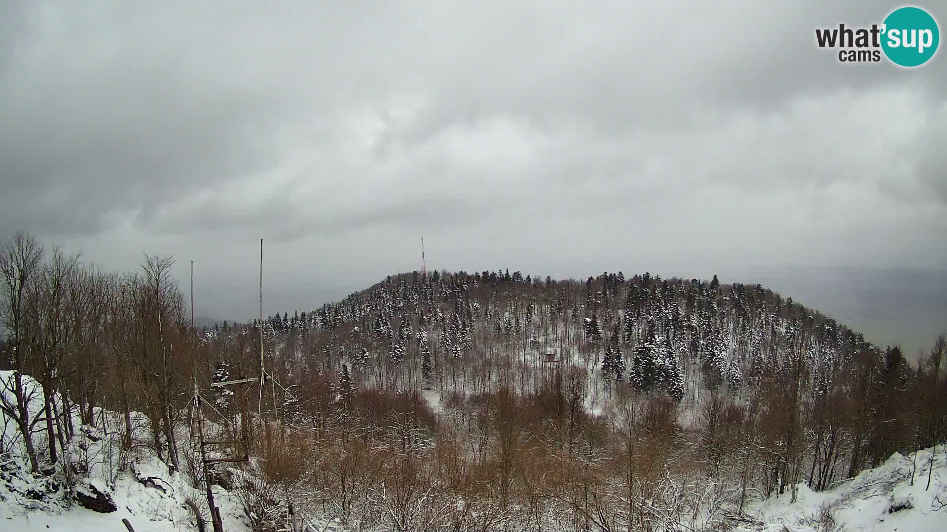 Krim Web cam Berghütte | Blick auf Ljubljana – Slowenien