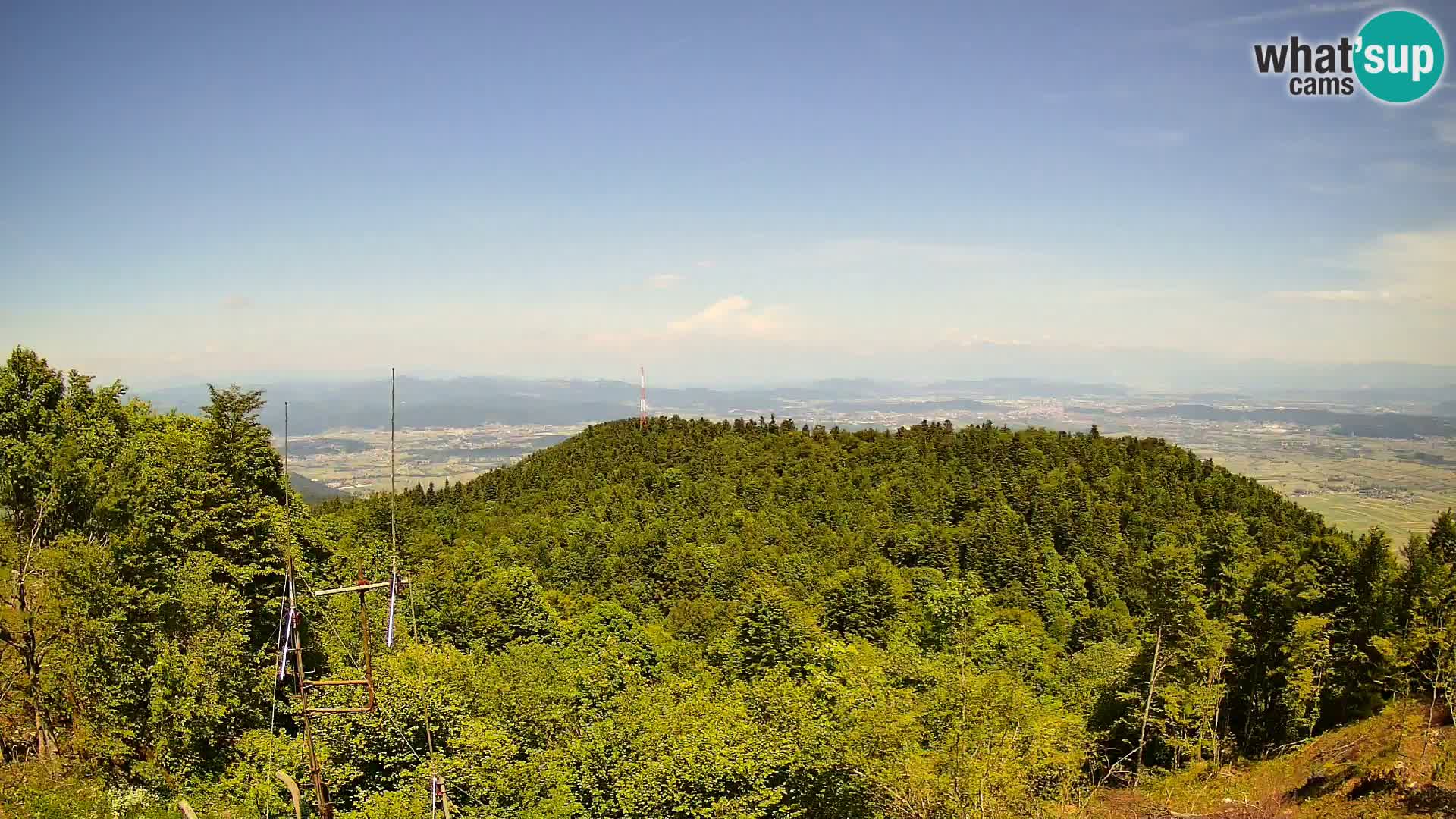 Krim Web cam Berghütte | Blick auf Ljubljana – Slowenien
