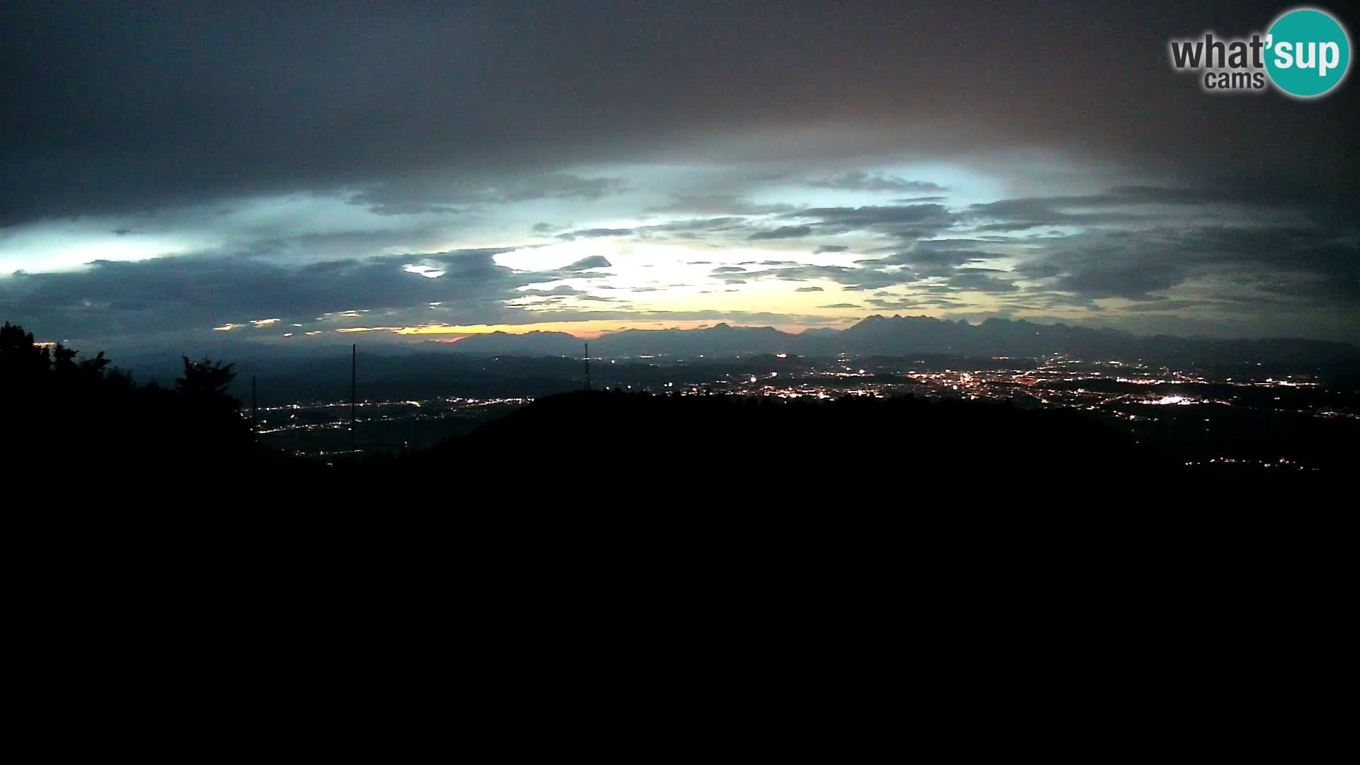 Krim webcam mountain hut | view to Ljubljana – Slovenia