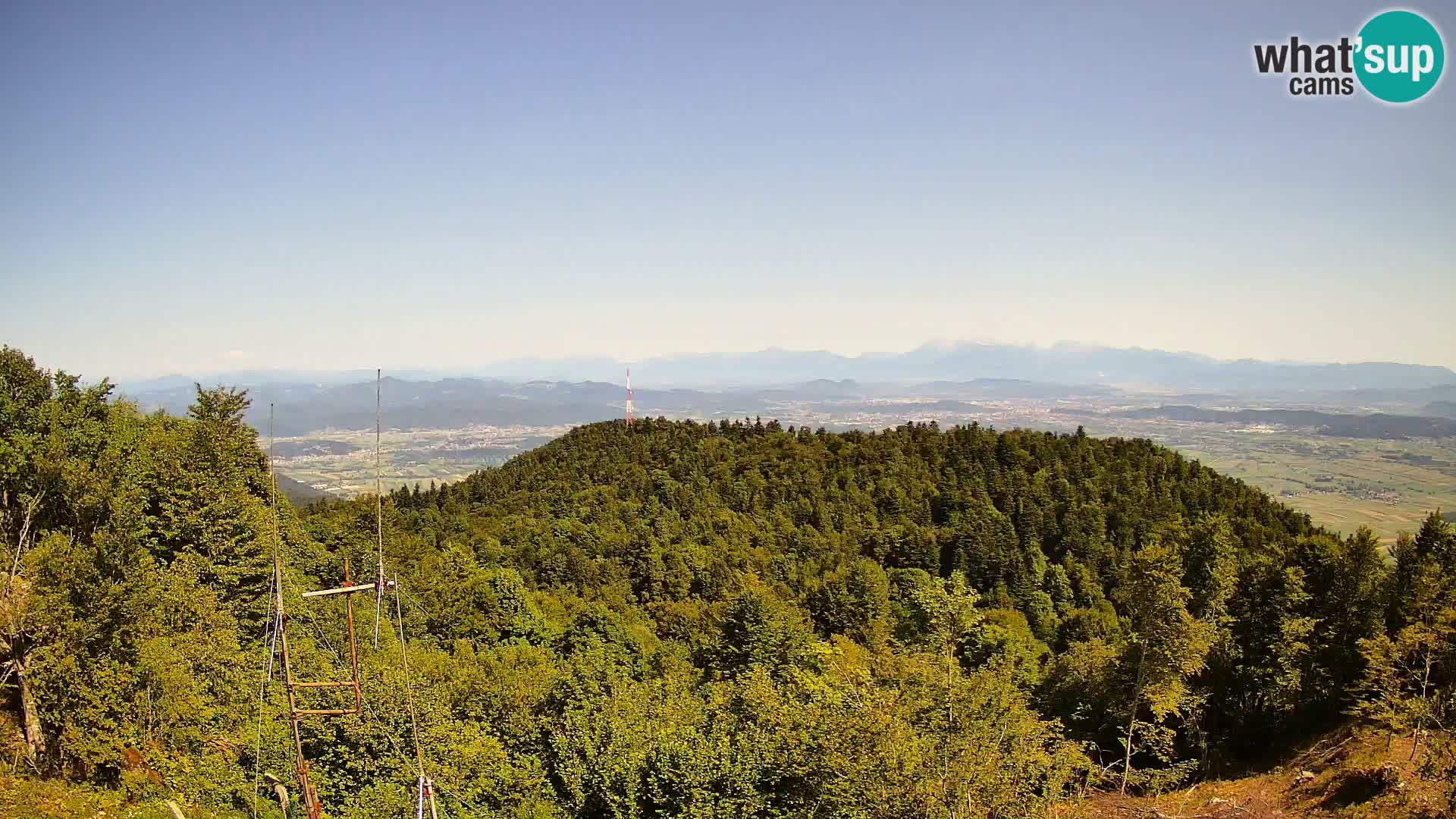 Krim Web cam Berghütte | Blick auf Ljubljana – Slowenien