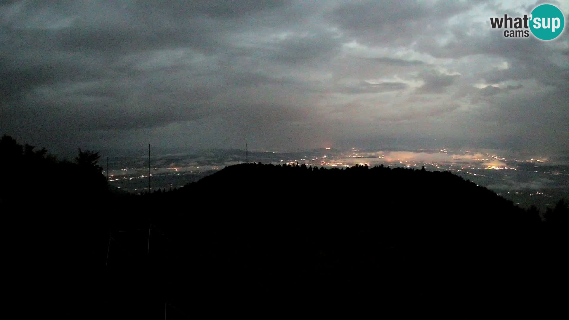 Krim Web cam Berghütte | Blick auf Ljubljana – Slowenien