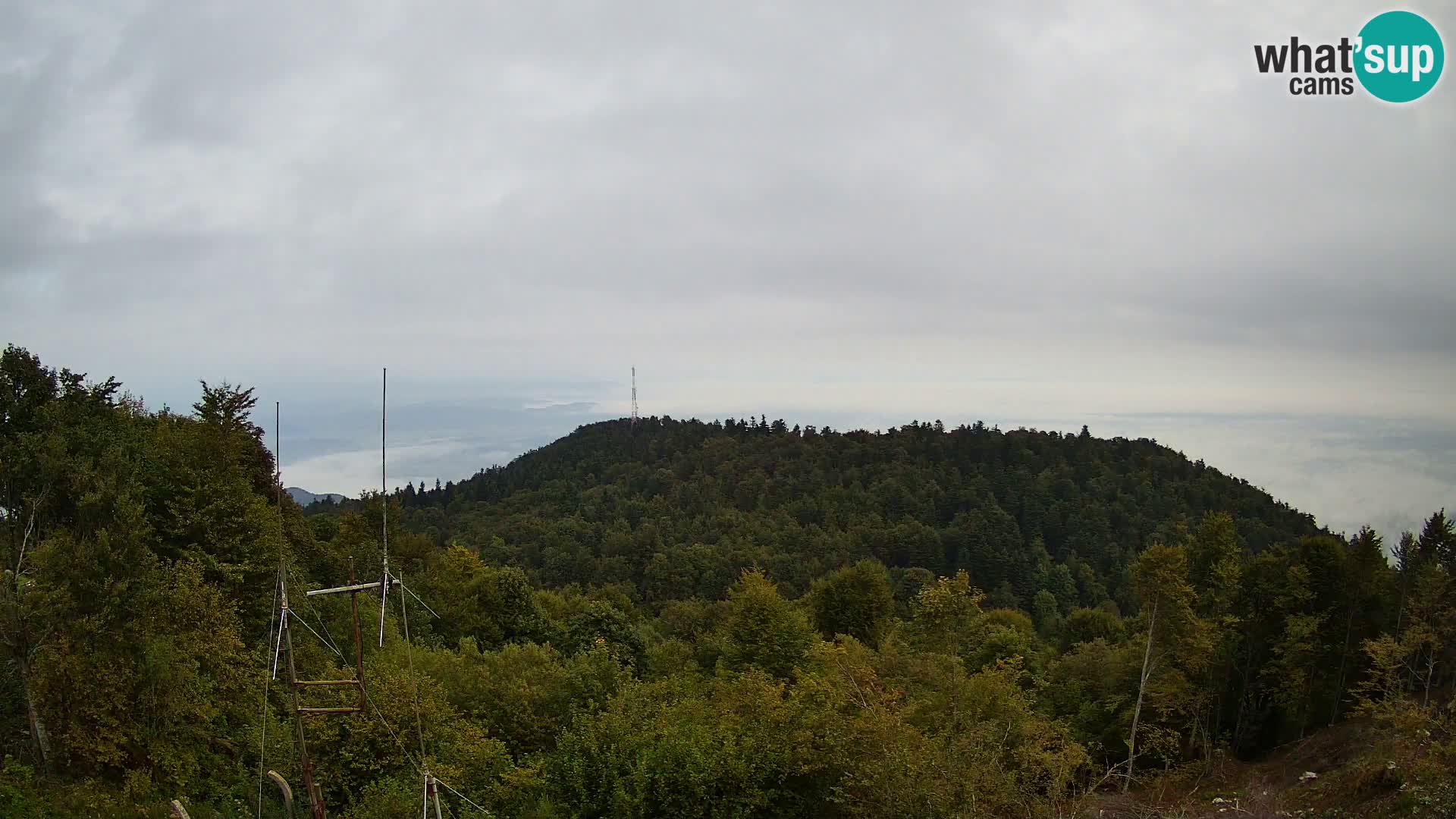 Krim web kamera Planinska koliba | pogled na Ljubljanu – Slovenija