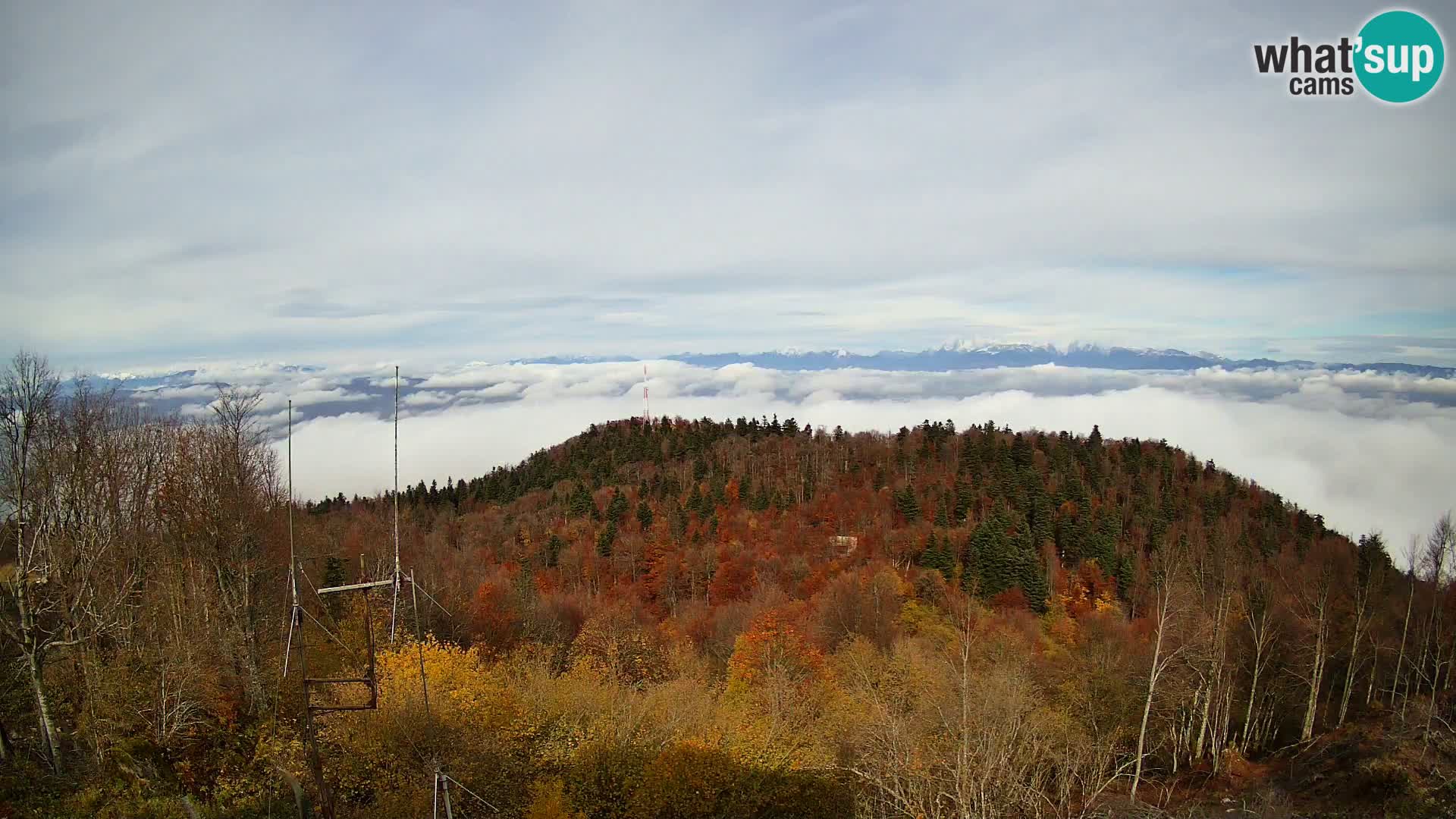 Krim Web cam Berghütte | Blick auf Ljubljana – Slowenien