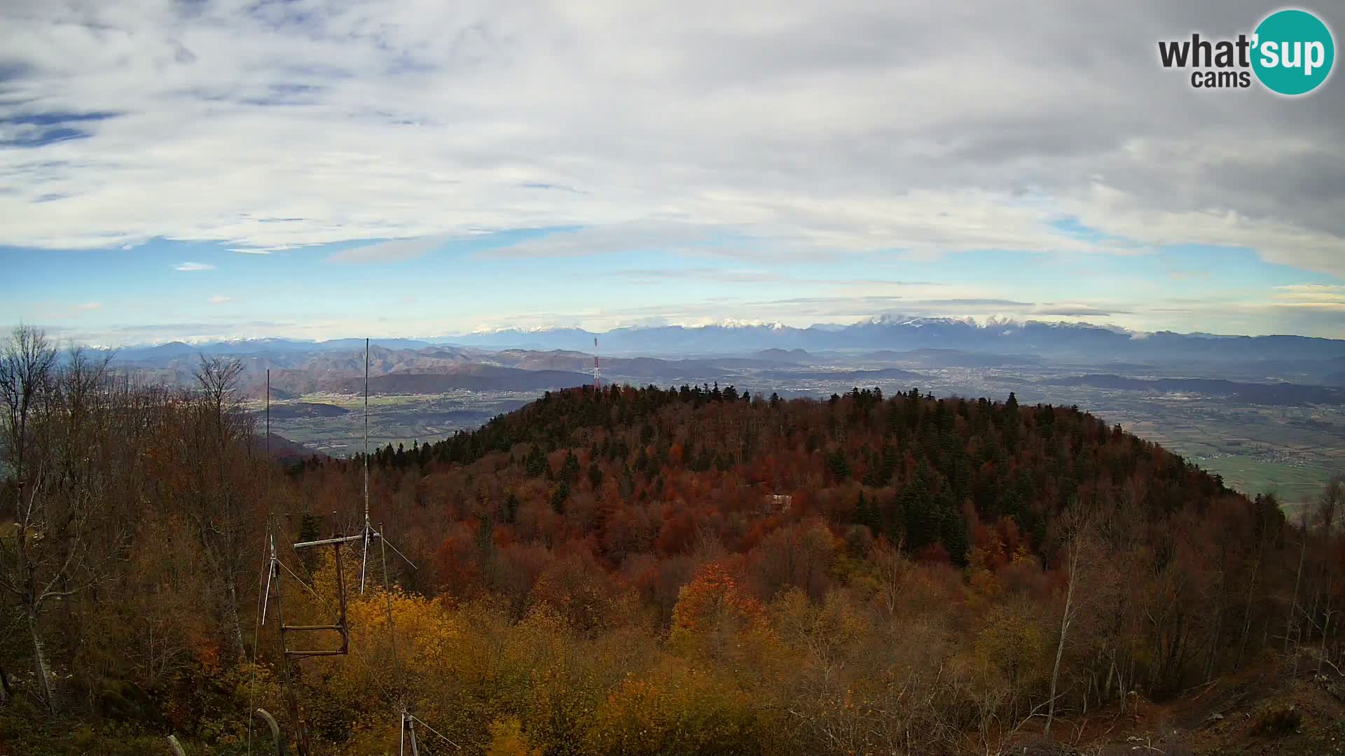 Krim Web cam Berghütte | Blick auf Ljubljana – Slowenien