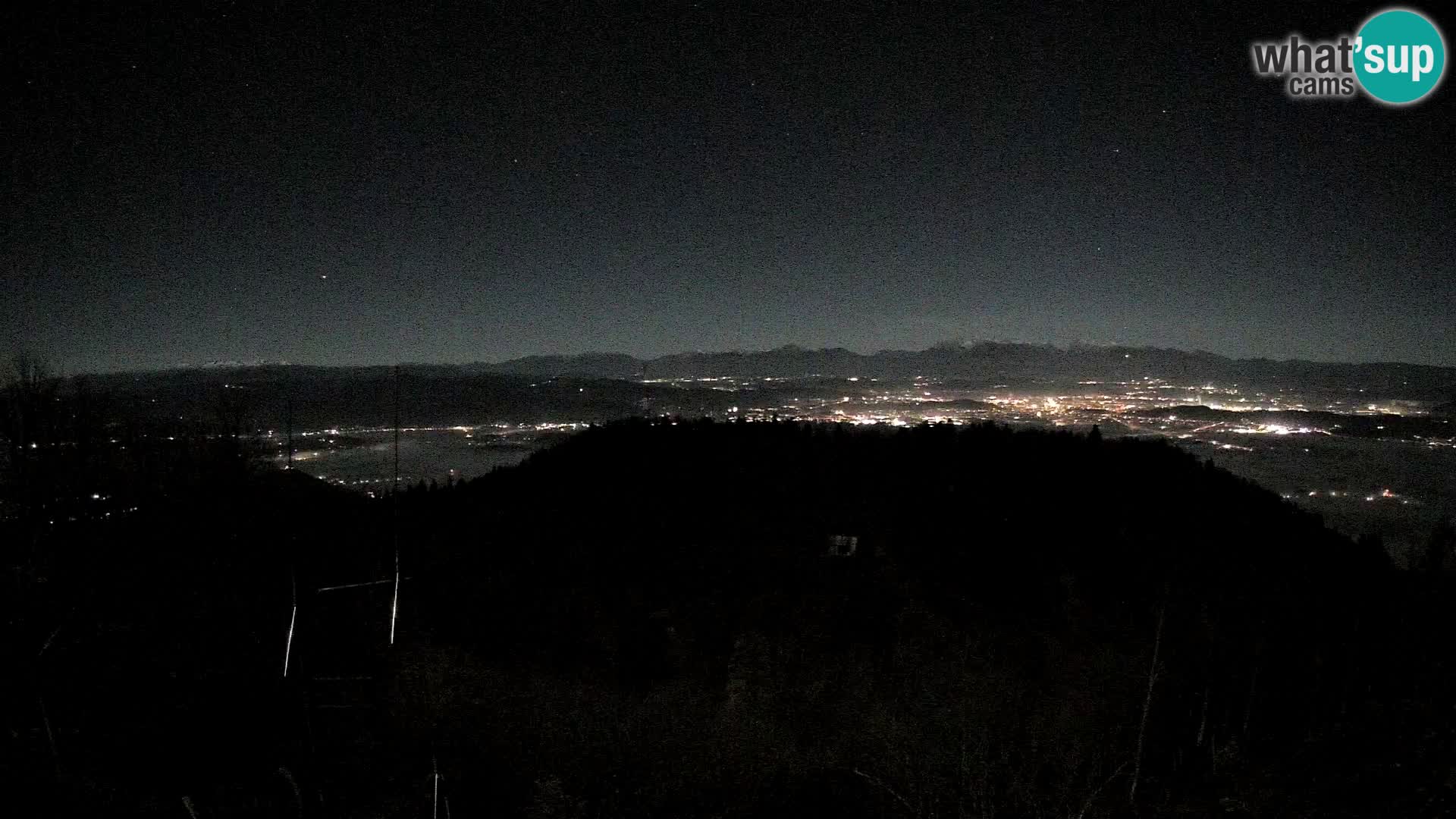 Krim webcam mountain hut | view to Ljubljana – Slovenia