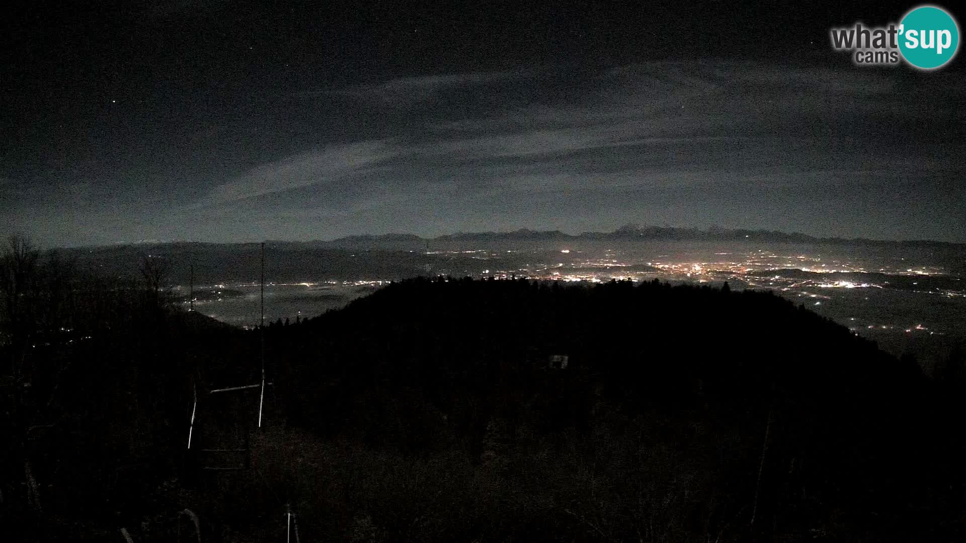 Krim webcam mountain hut | view to Ljubljana – Slovenia