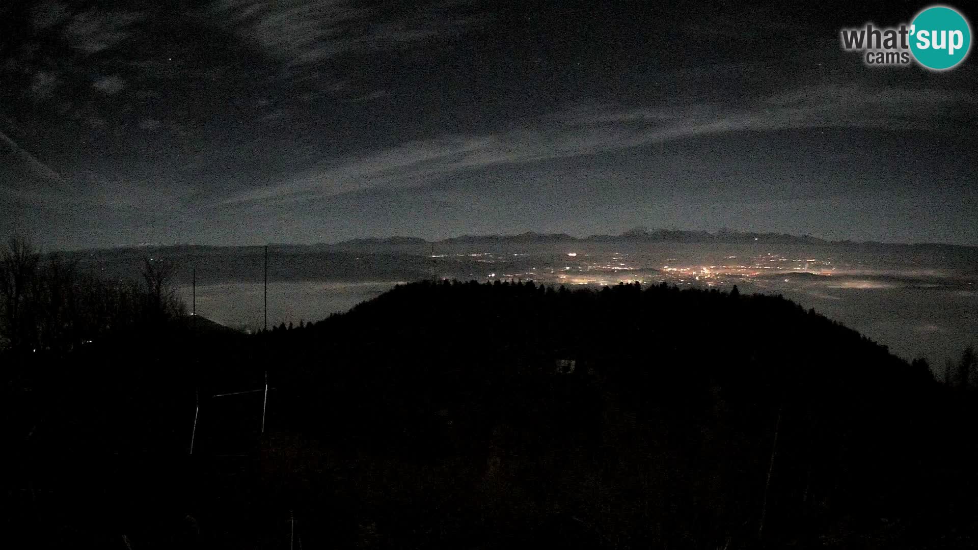 Krim webcam mountain hut | view to Ljubljana – Slovenia