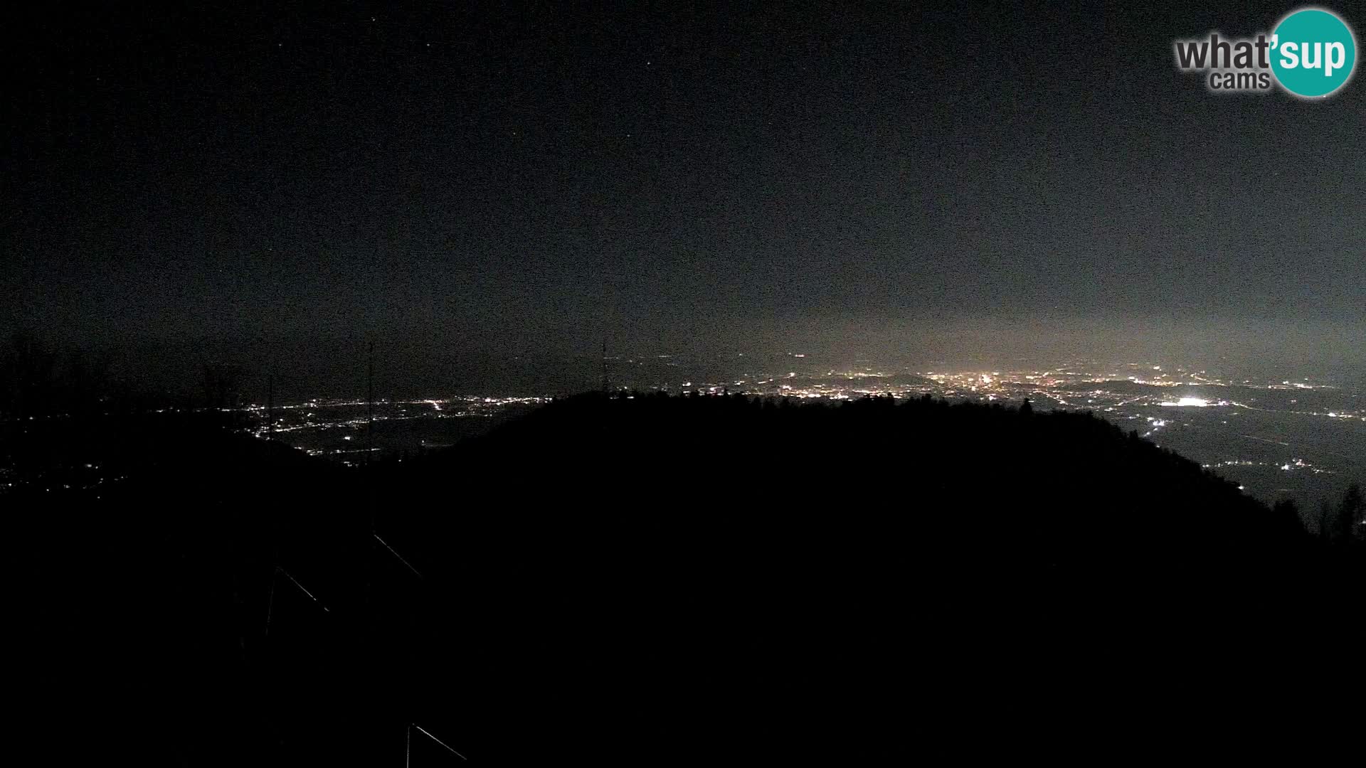 Krim webcam mountain hut | view to Ljubljana – Slovenia