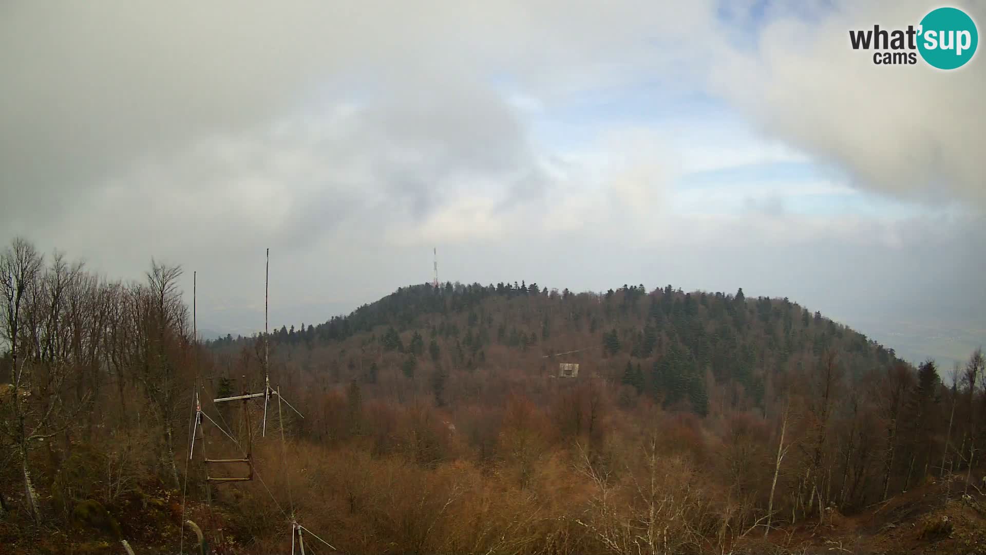 Krim web kamera Planinska koliba | pogled na Ljubljanu – Slovenija