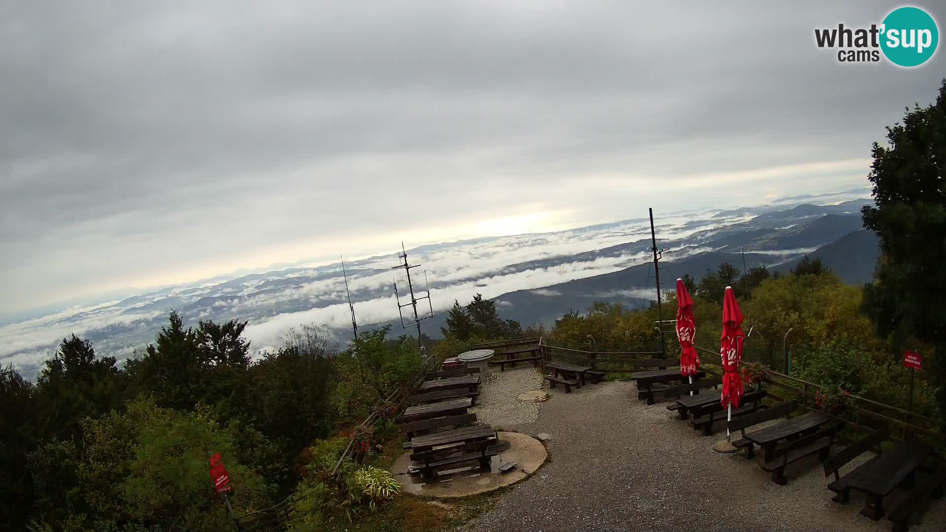 Mount Krim webcam near Ljubljana – Slovenia – view to Grosuplje