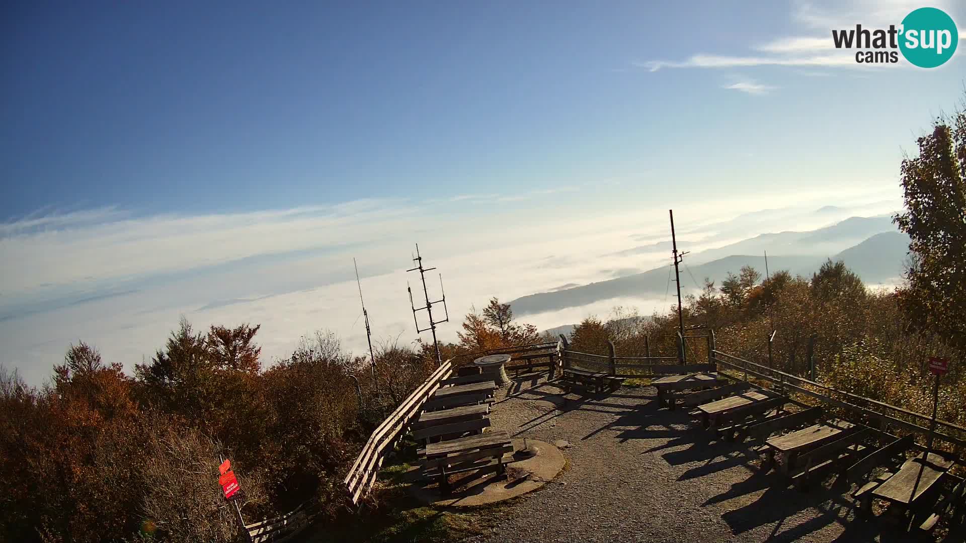 Mount Krim webcam near Ljubljana – Slovenia – view to Grosuplje