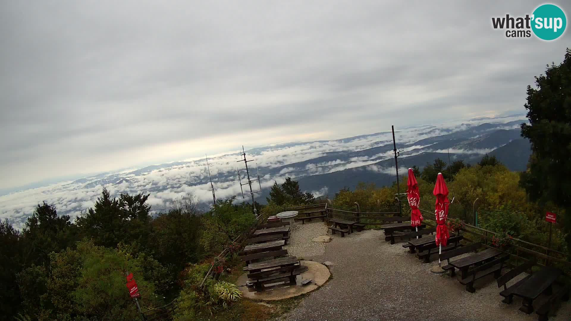 Mount Krim webcam near Ljubljana – Slovenia – view to Grosuplje