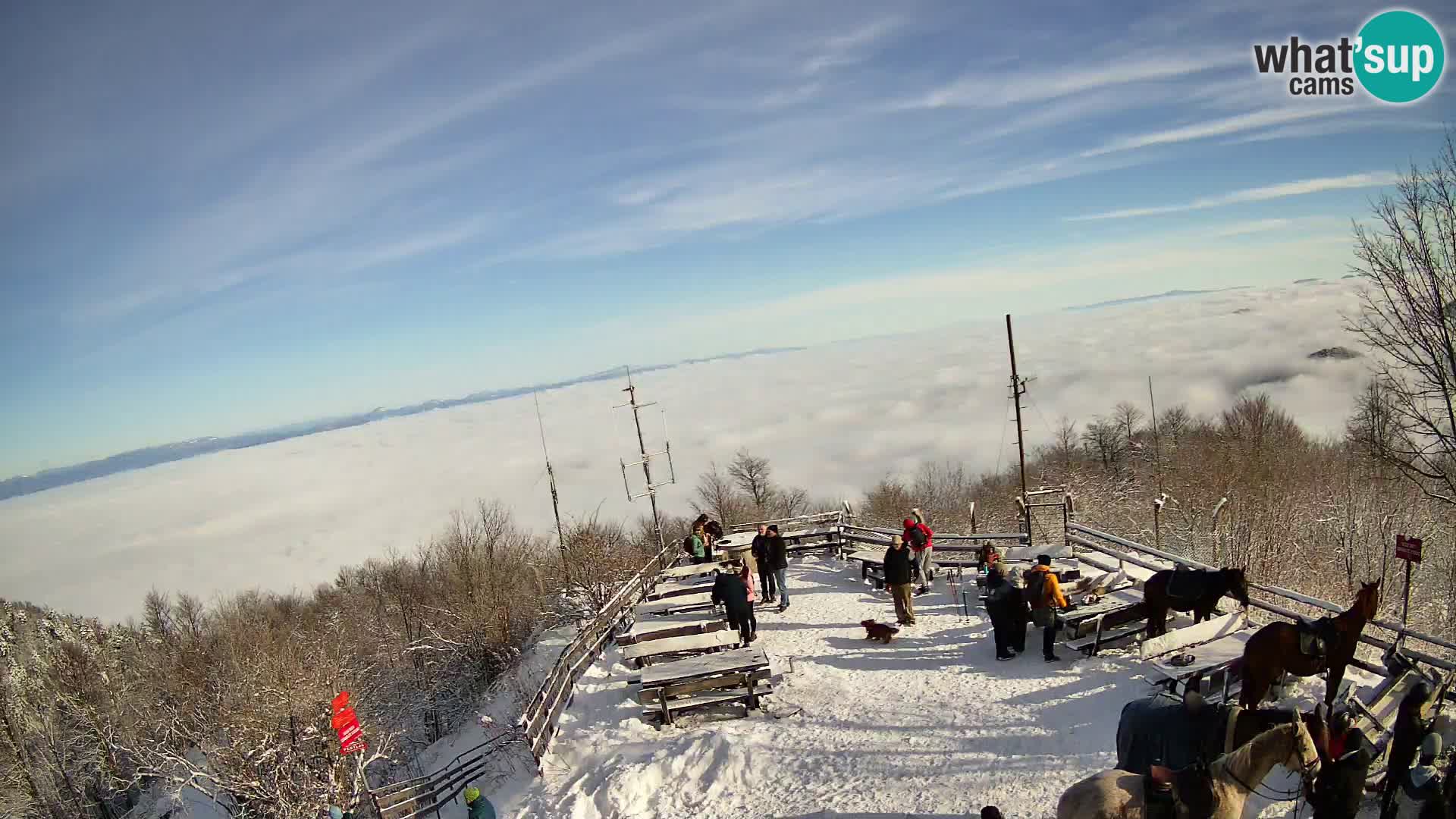 Mount Krim webcam near Ljubljana – Slovenia – view to Grosuplje