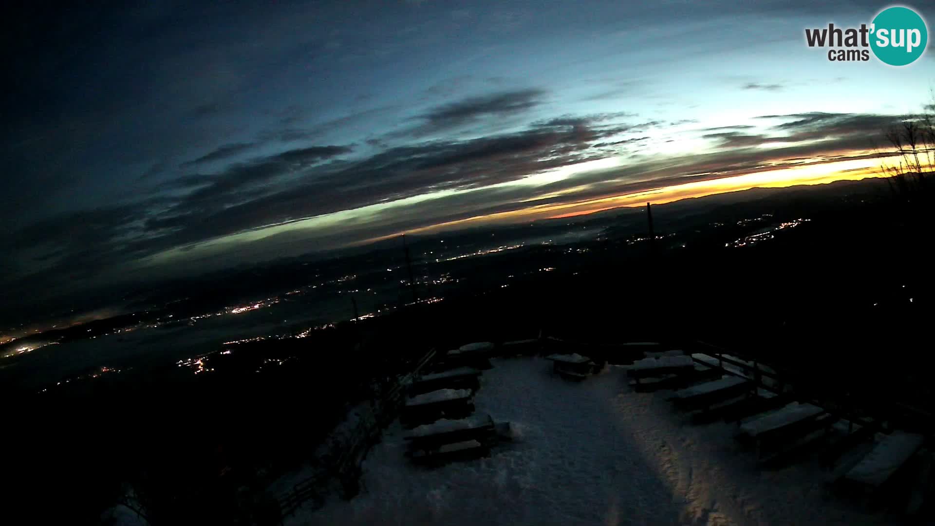 Mount Krim webcam near Ljubljana – Slovenia – view to Grosuplje