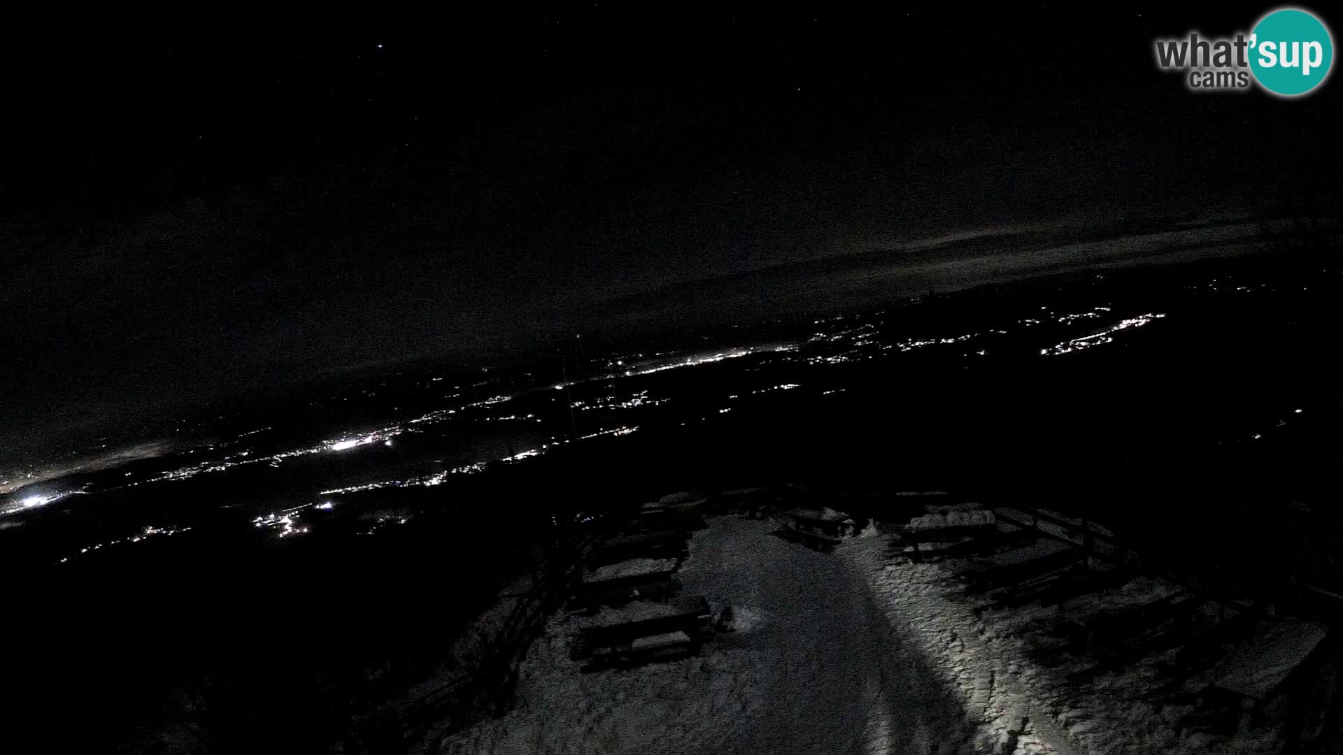 Mount Krim webcam near Ljubljana – Slovenia – view to Grosuplje