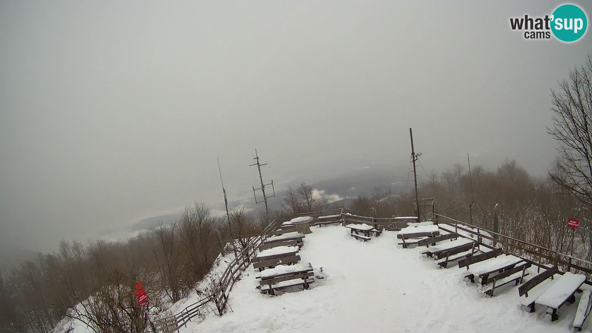 Mount Krim webcam near Ljubljana – Slovenia – view to Grosuplje