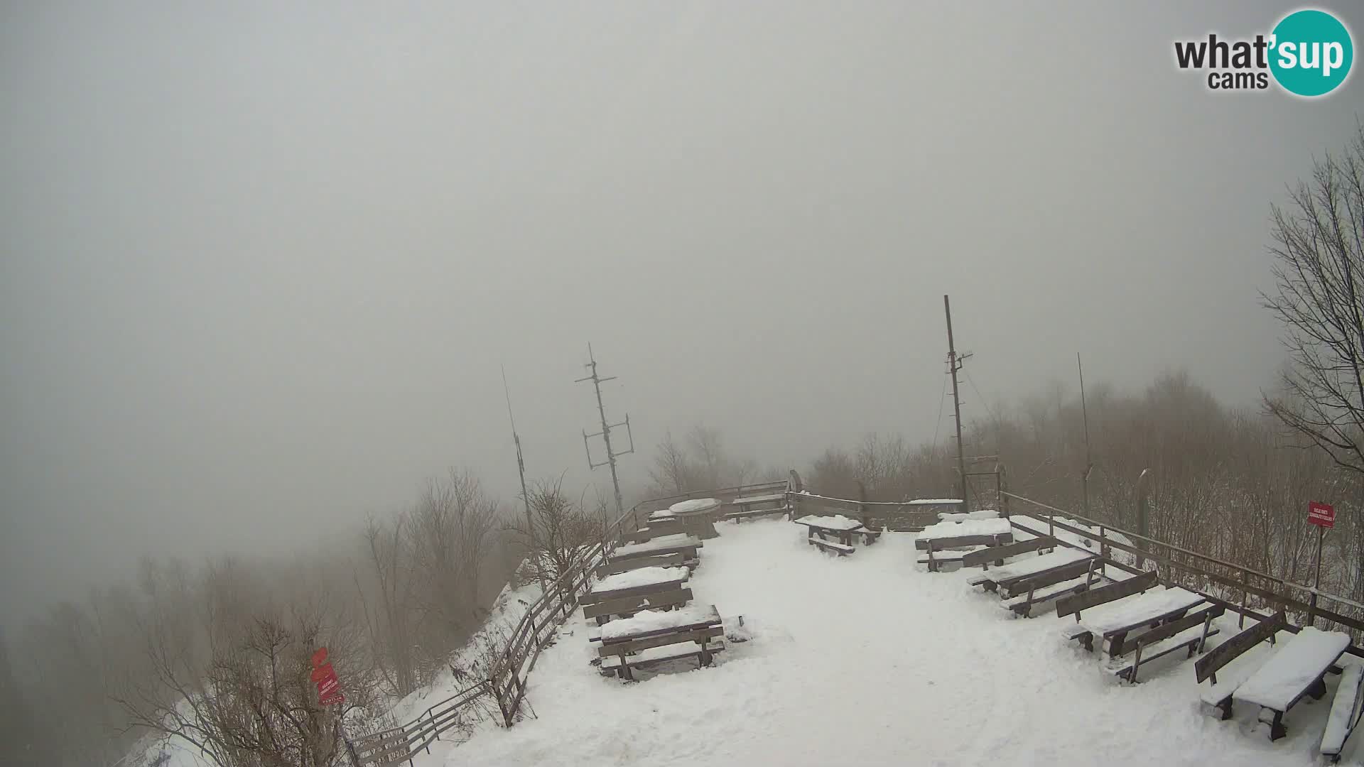 Mount Krim webcam near Ljubljana – Slovenia – view to Grosuplje