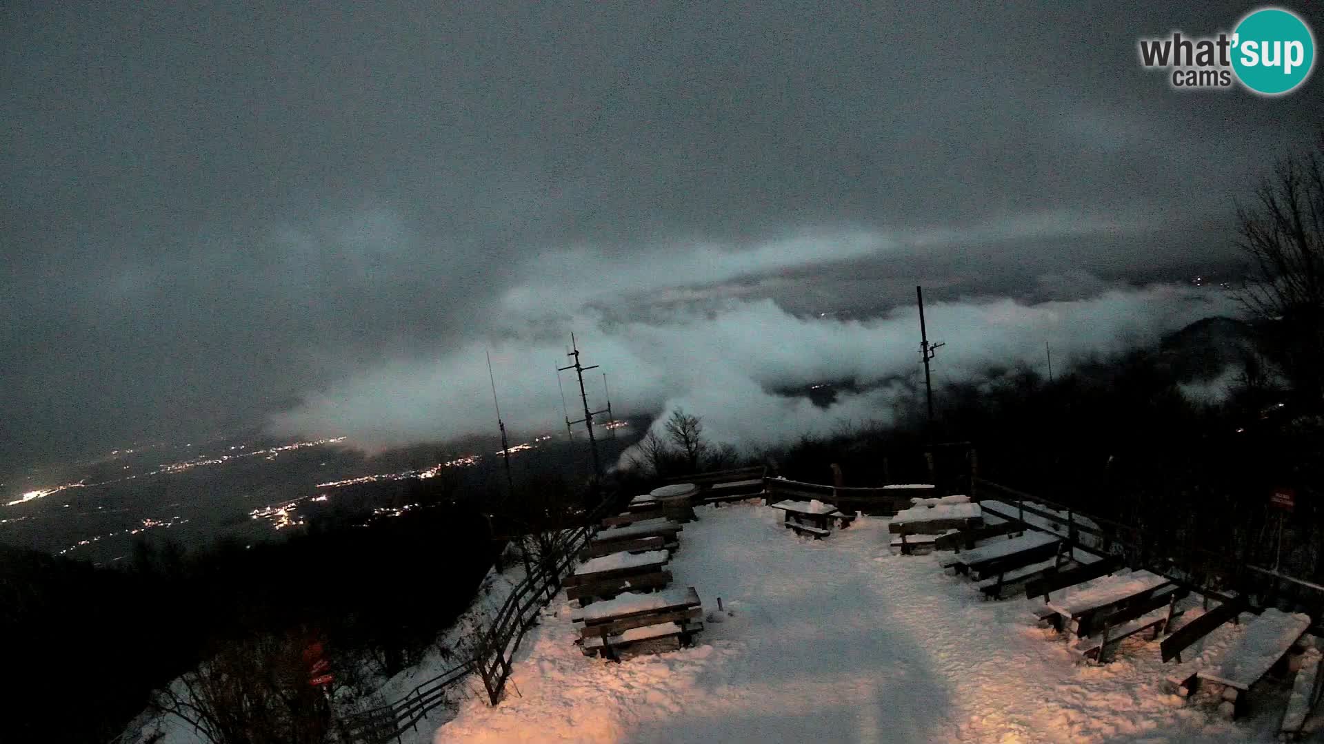 Mount Krim webcam near Ljubljana – Slovenia – view to Grosuplje