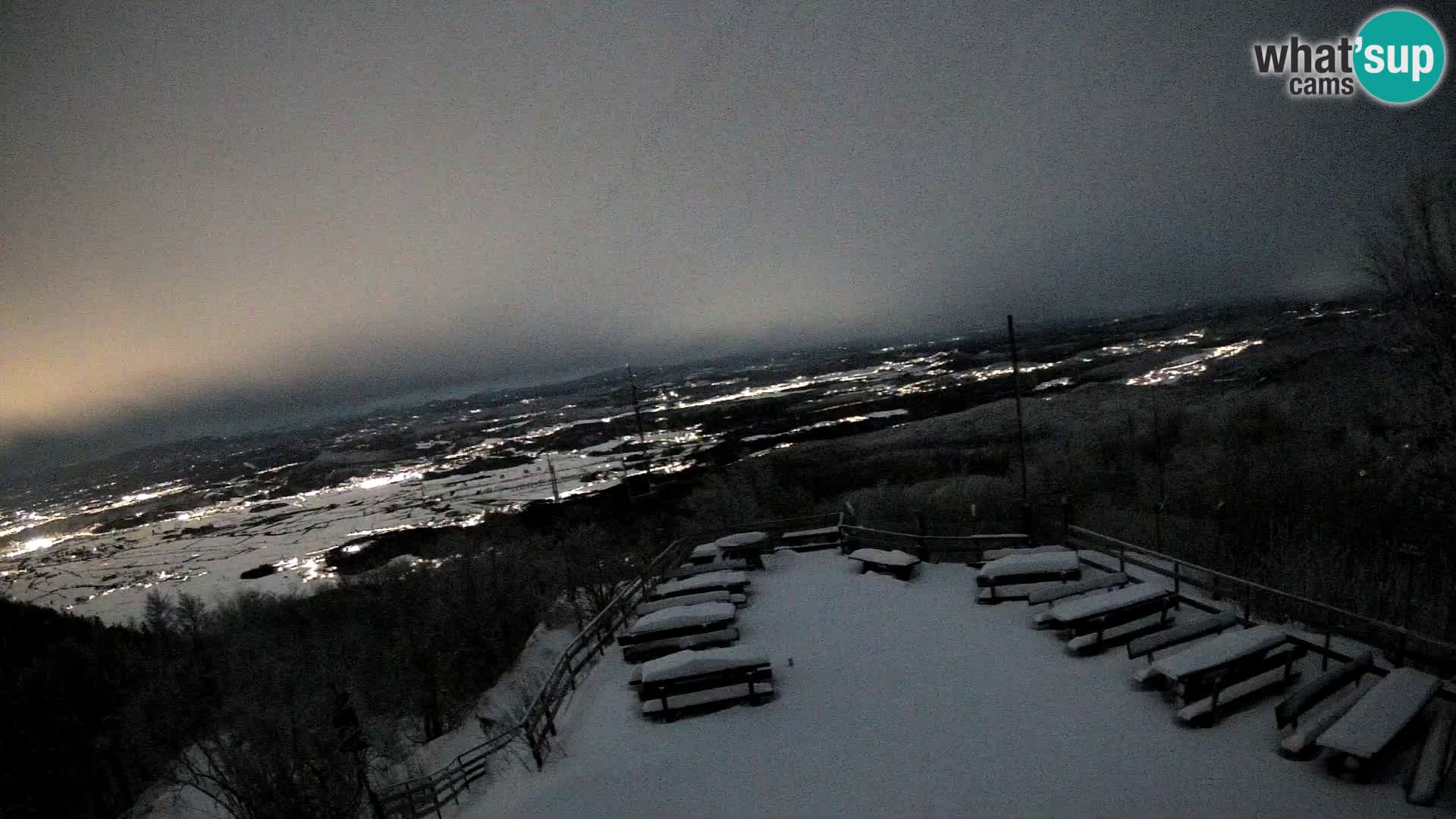 Mount Krim webcam near Ljubljana – Slovenia – view to Grosuplje