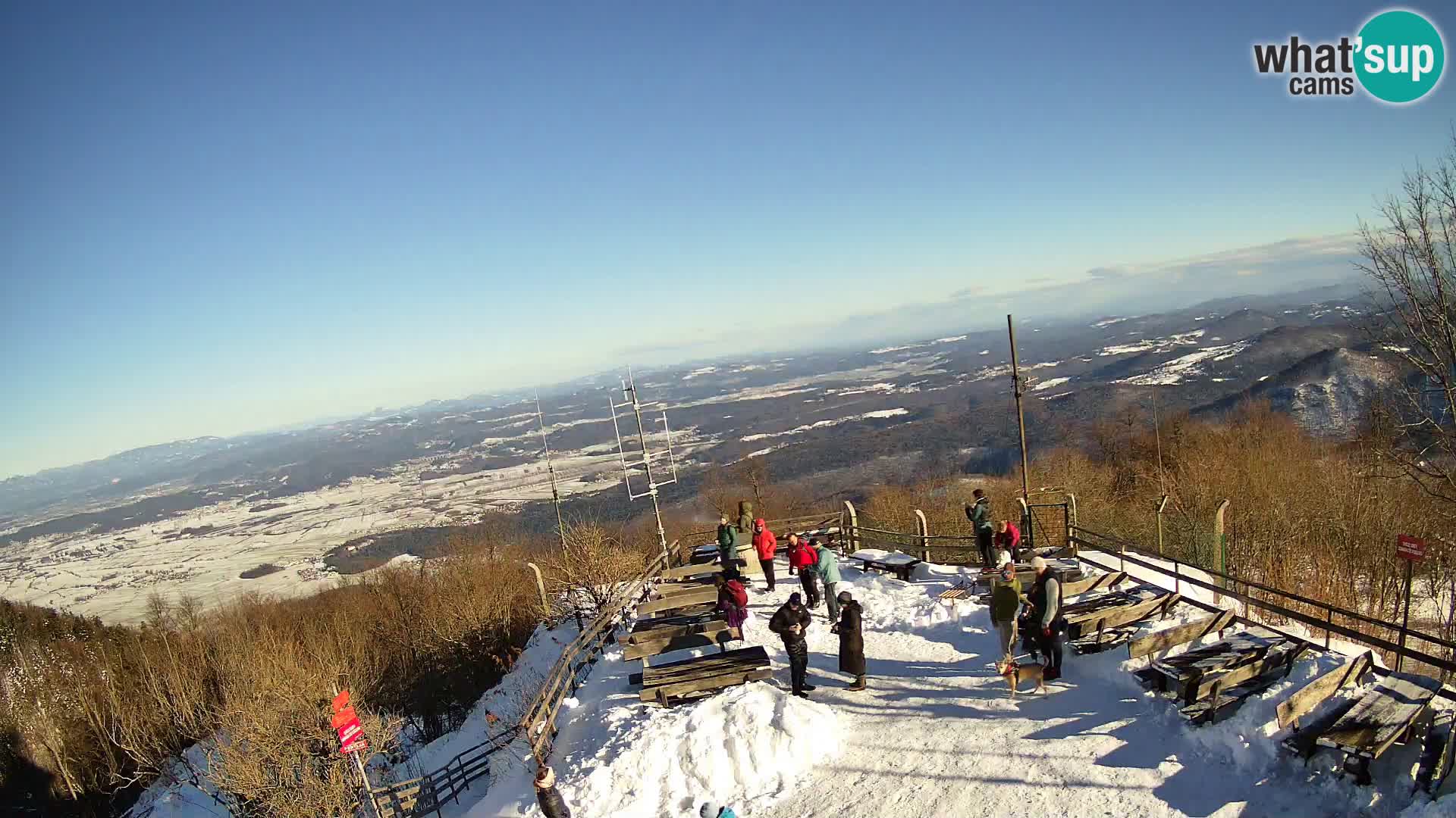 Mount Krim webcam near Ljubljana – Slovenia – view to Grosuplje