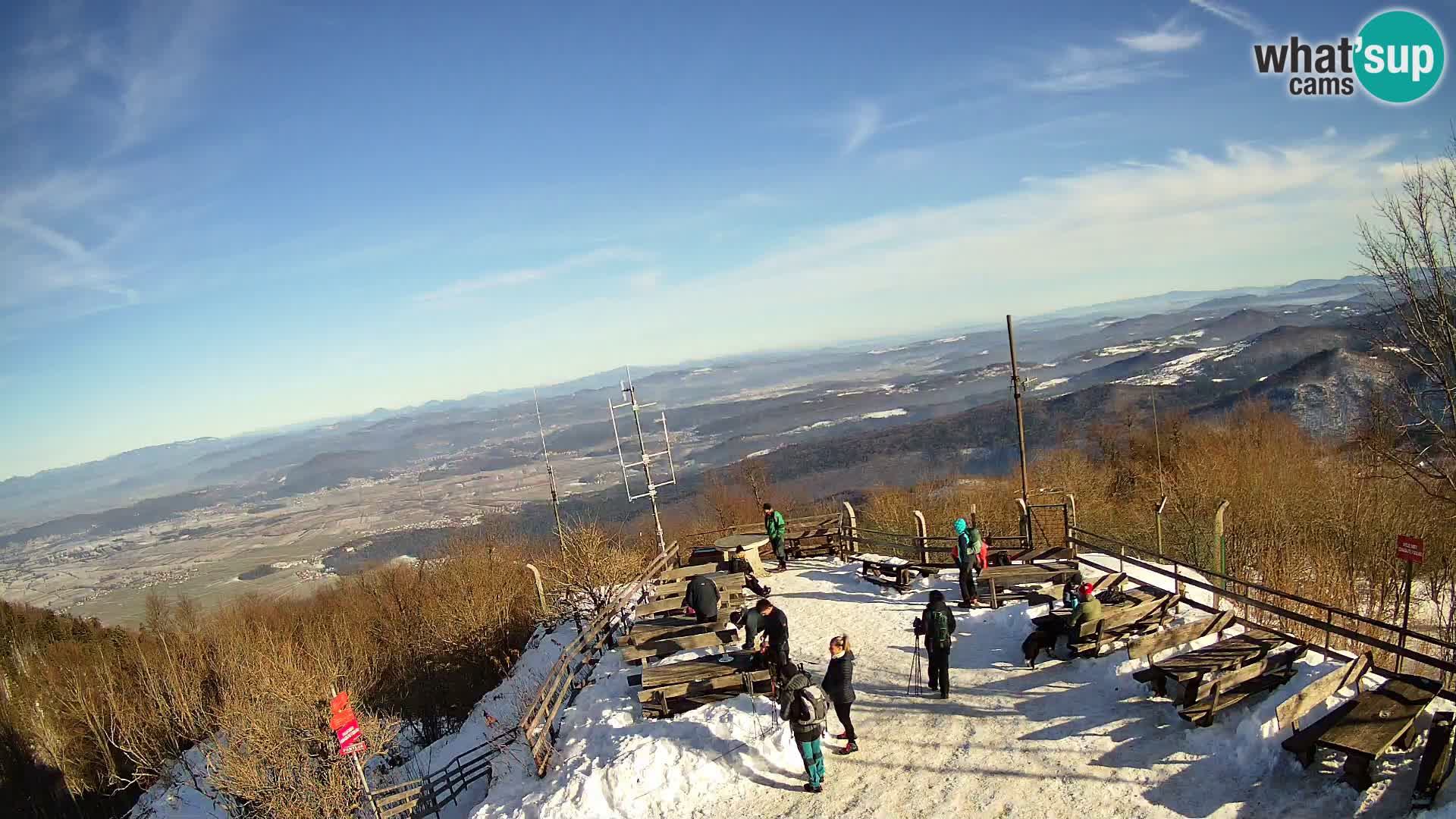 Mount Krim webcam near Ljubljana – Slovenia – view to Grosuplje