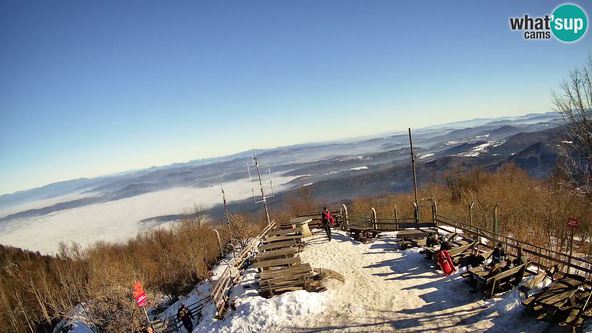 Mount Krim webcam near Ljubljana – Slovenia – view to Grosuplje