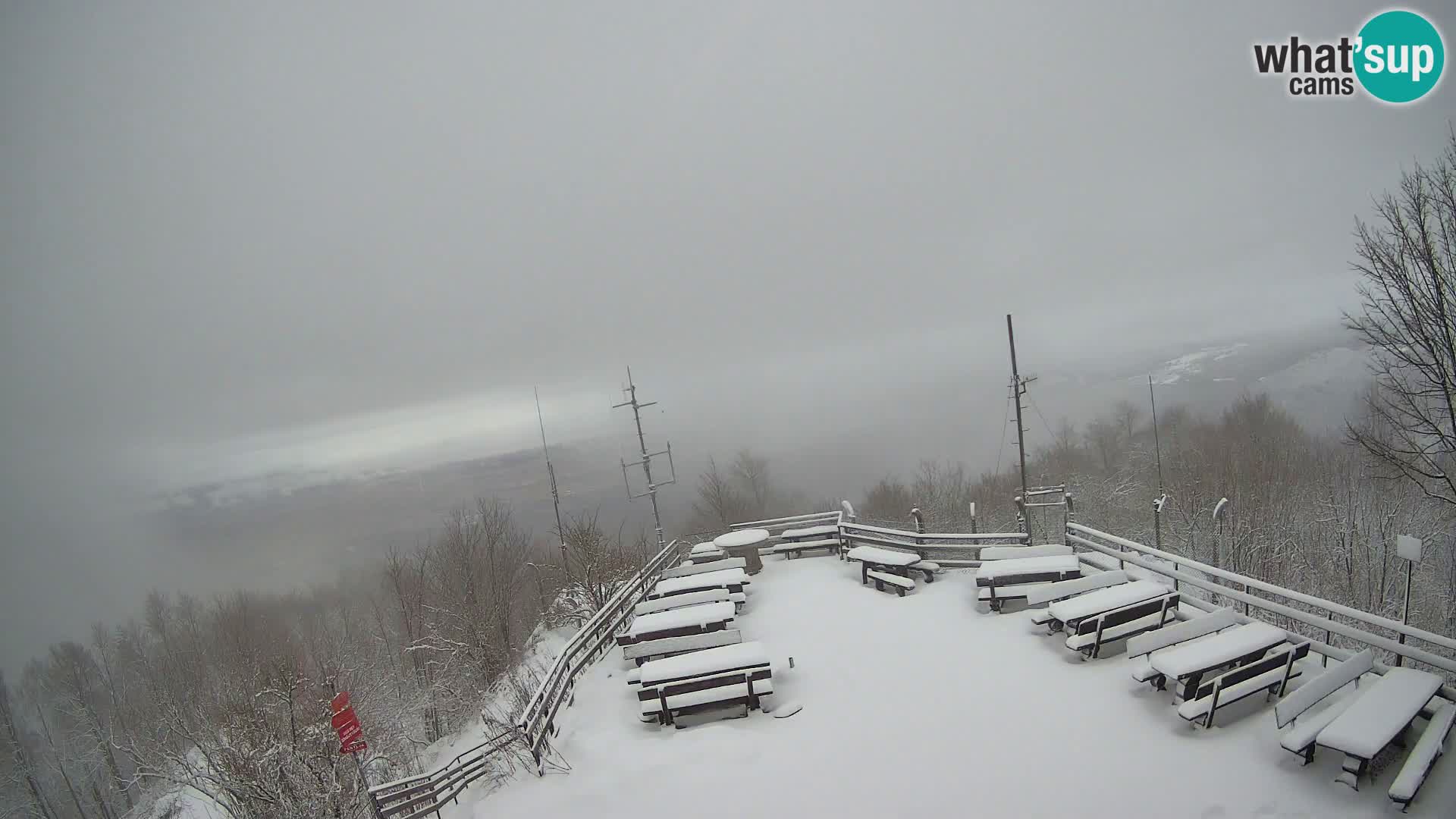 Mount Krim webcam near Ljubljana – Slovenia – view to Grosuplje