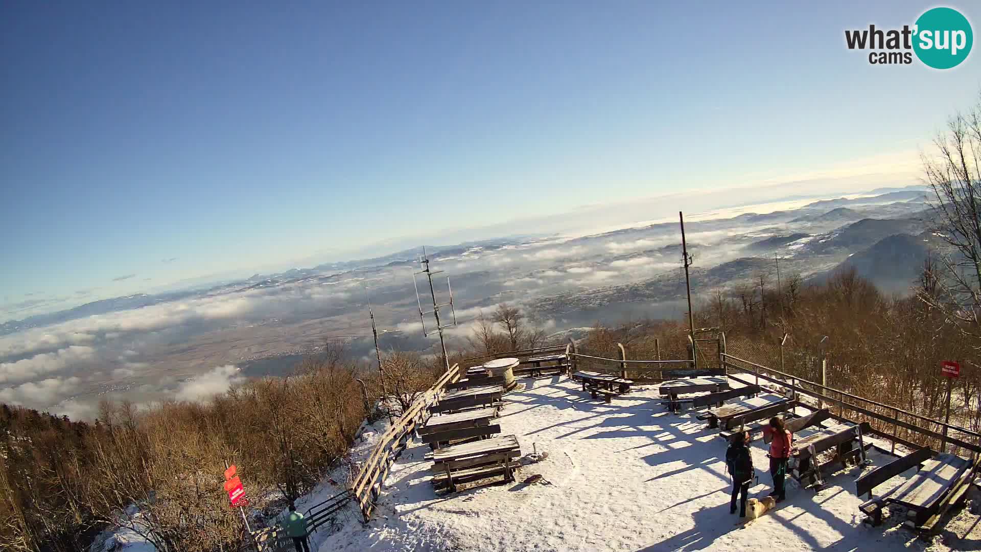 Mount Krim webcam near Ljubljana – Slovenia – view to Grosuplje