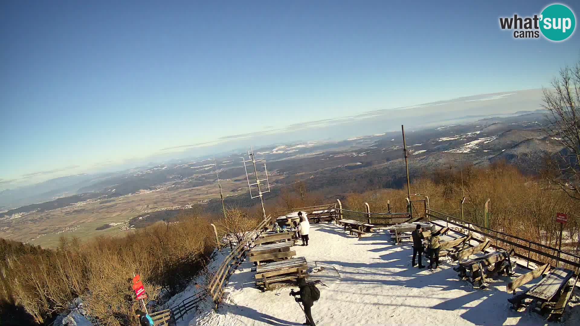 Mount Krim webcam near Ljubljana – Slovenia – view to Grosuplje