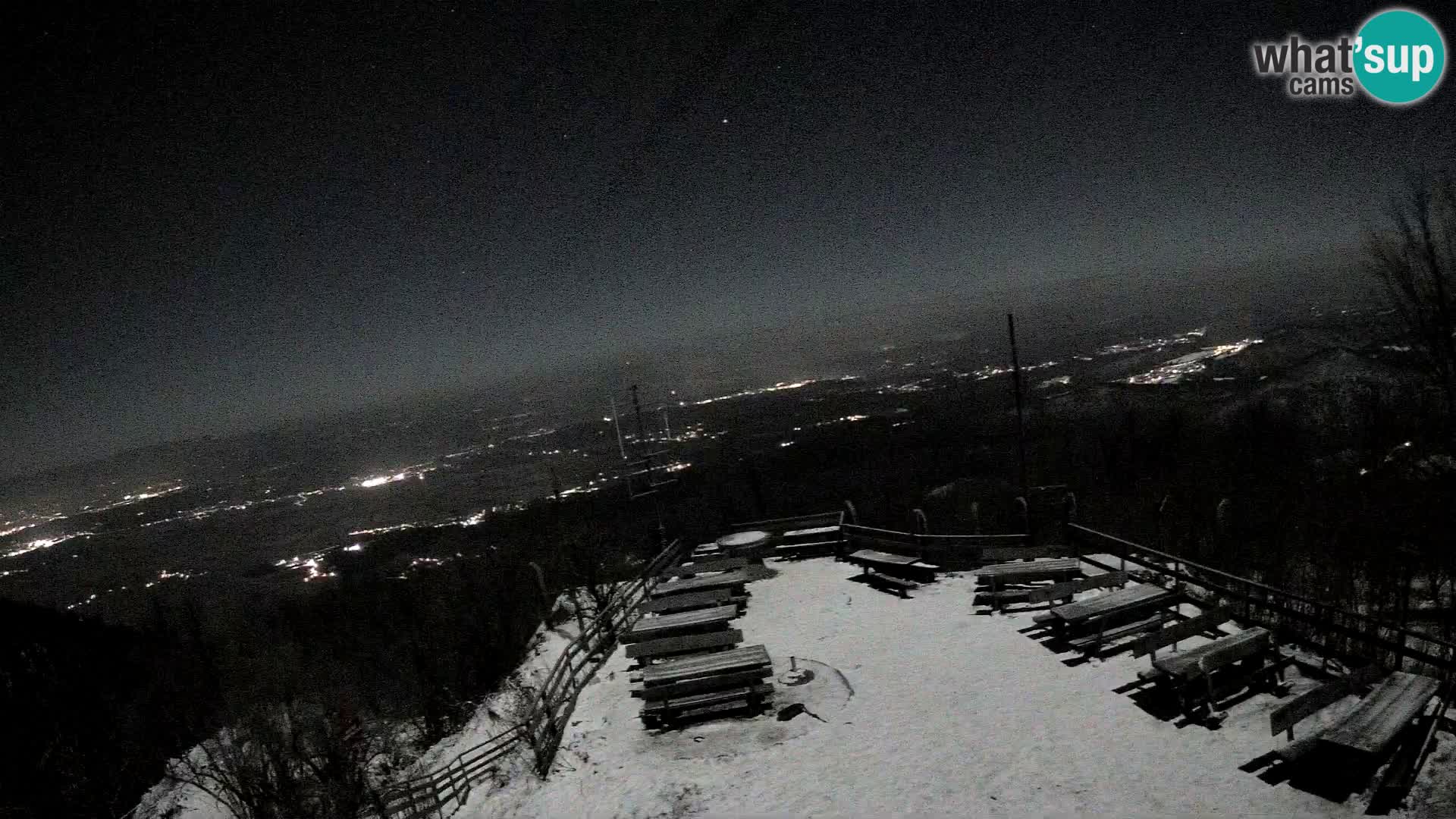 Mount Krim webcam near Ljubljana – Slovenia – view to Grosuplje