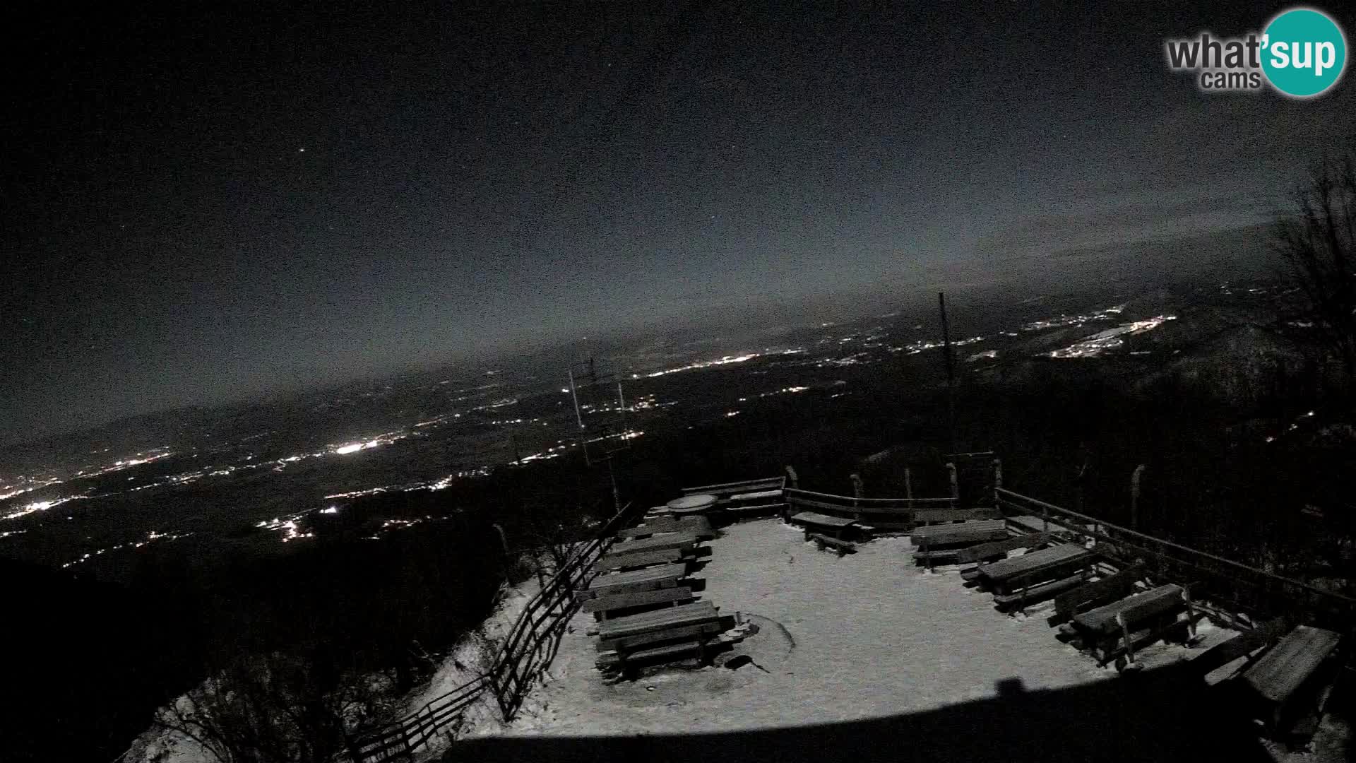 Mount Krim webcam near Ljubljana – Slovenia – view to Grosuplje