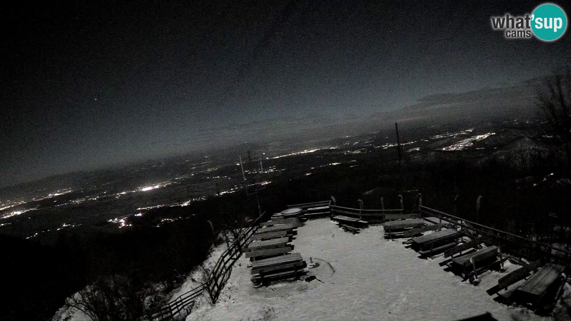 Mount Krim webcam near Ljubljana – Slovenia – view to Grosuplje