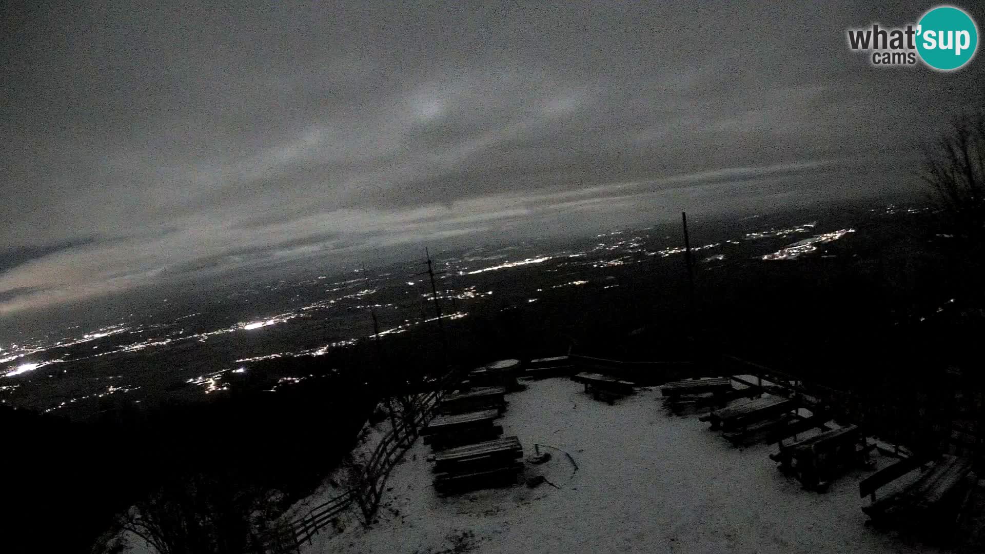 Mount Krim webcam near Ljubljana – Slovenia – view to Grosuplje