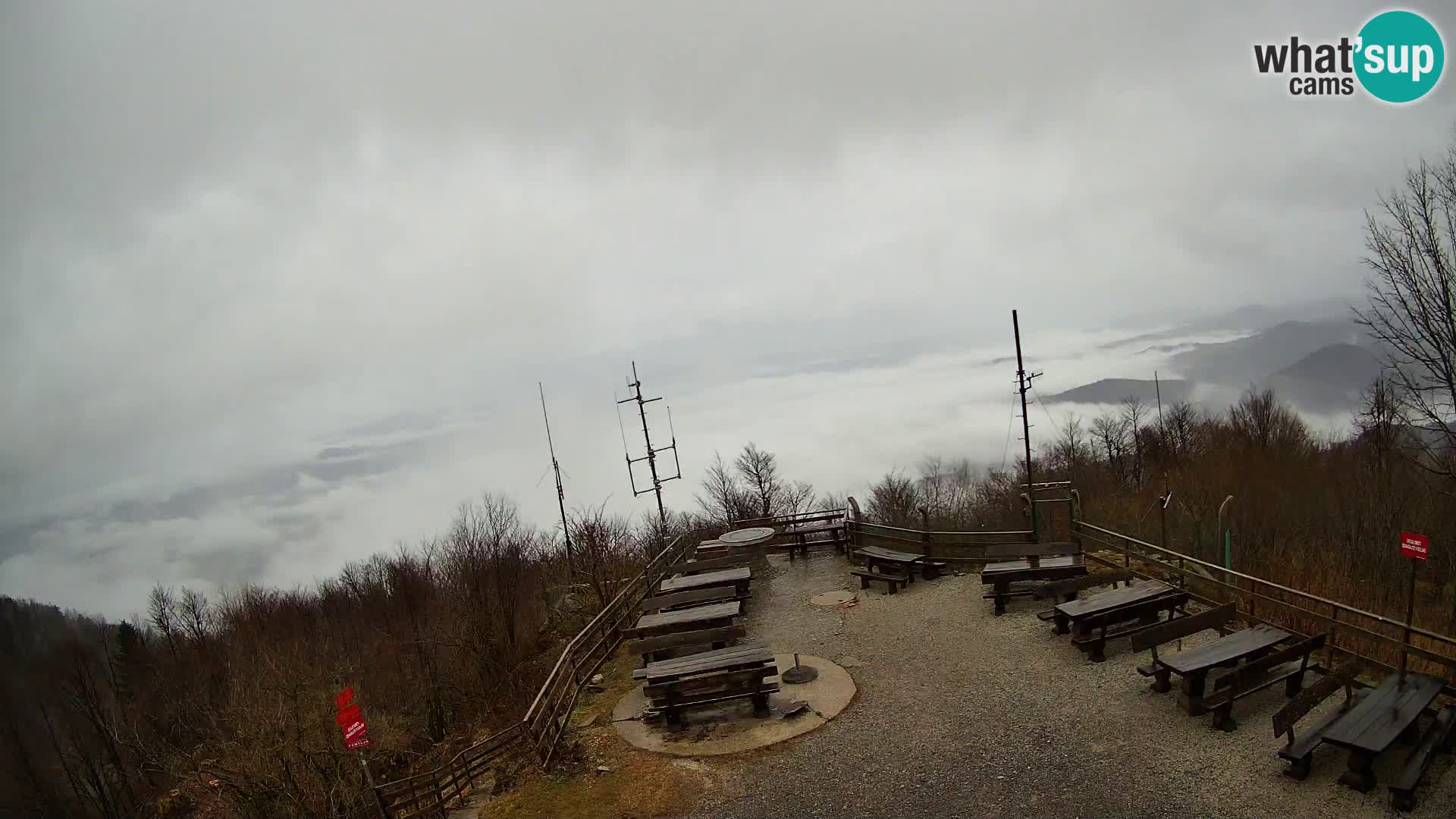 Mount Krim webcam near Ljubljana – Slovenia – view to Grosuplje