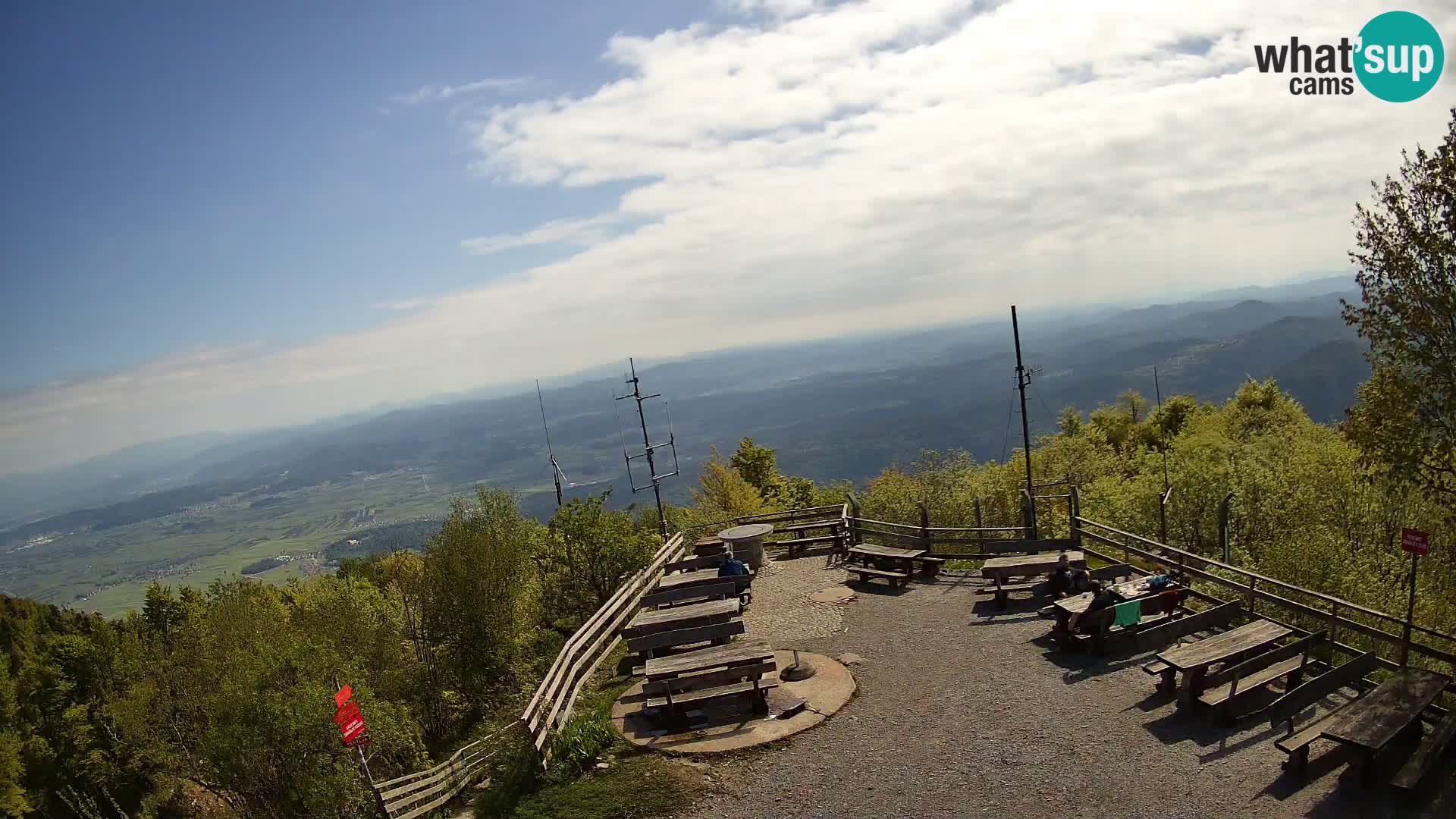 Mount Krim webcam near Ljubljana – Slovenia – view to Grosuplje
