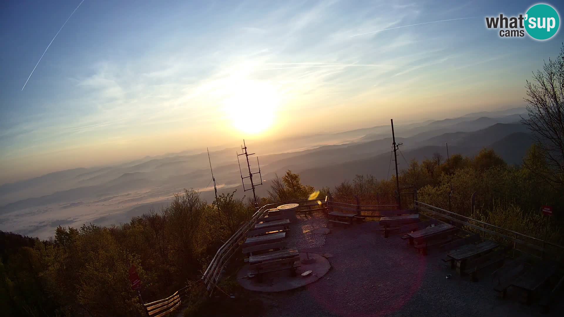 Mount Krim webcam near Ljubljana – Slovenia – view to Grosuplje