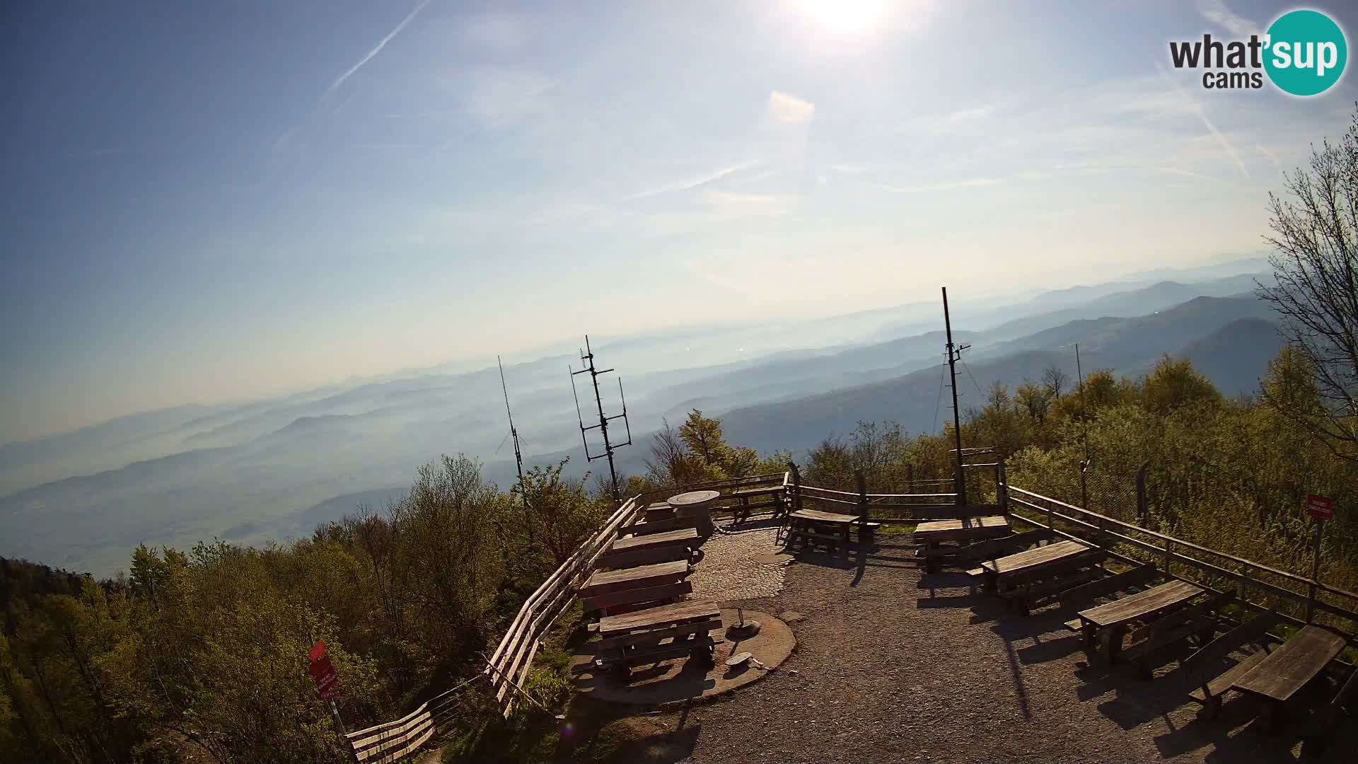 Mount Krim webcam near Ljubljana – Slovenia – view to Grosuplje