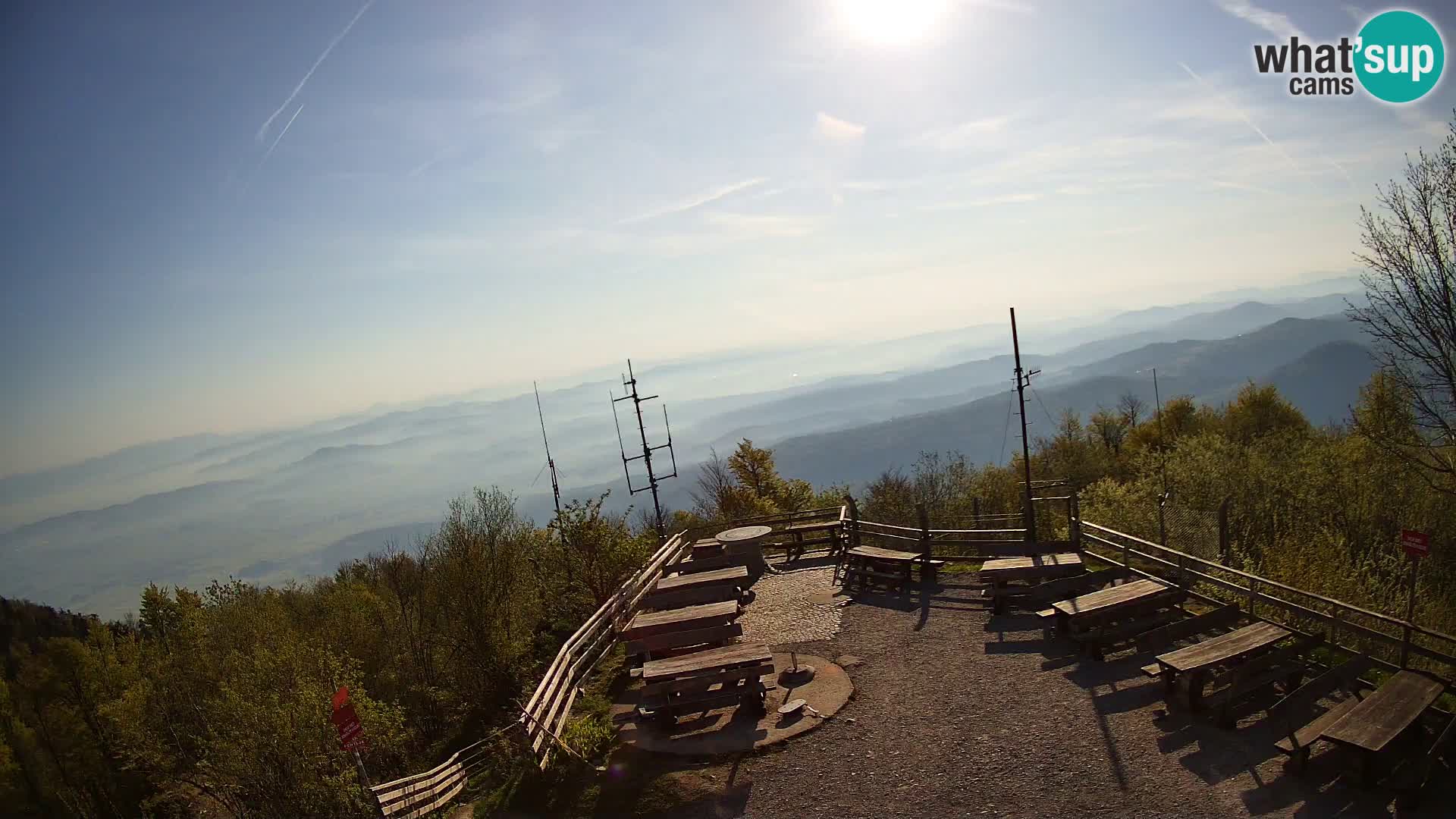 Mount Krim webcam near Ljubljana – Slovenia – view to Grosuplje