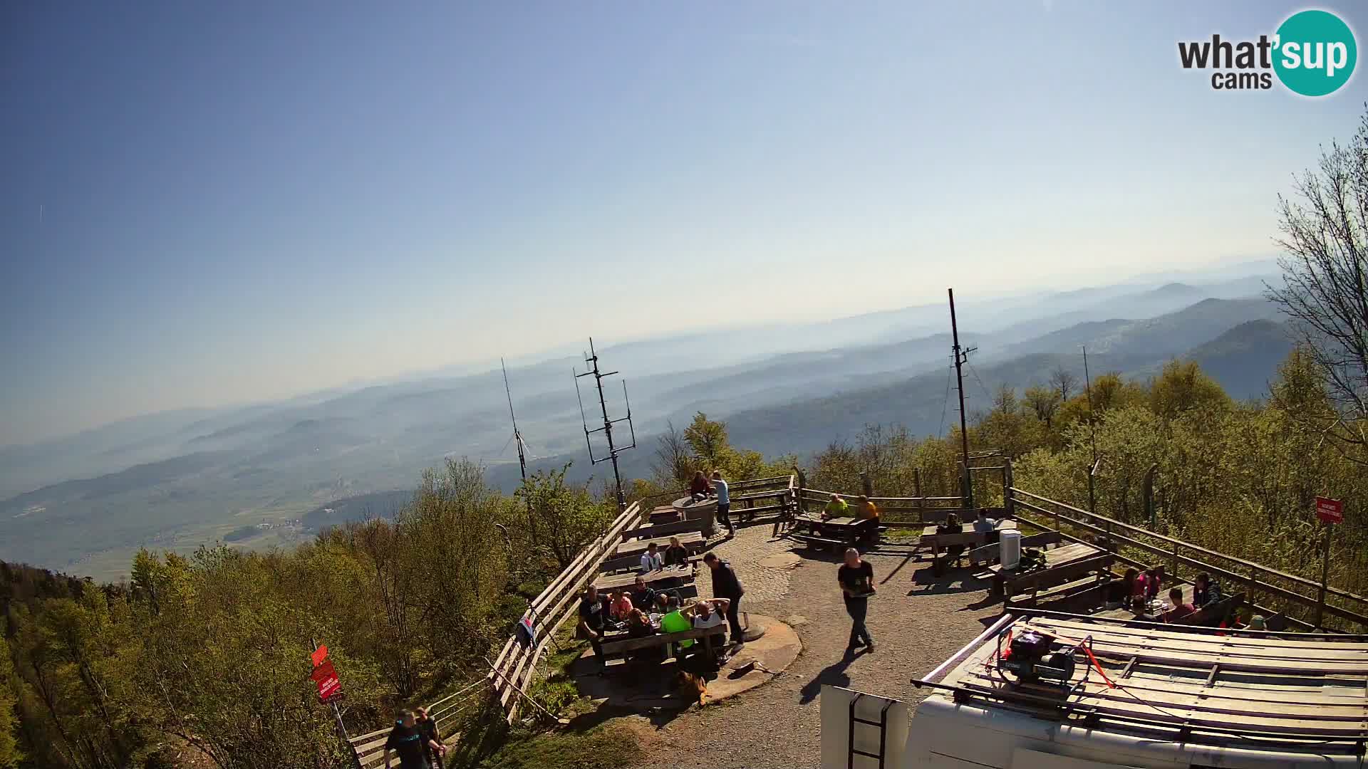Mount Krim webcam near Ljubljana – Slovenia – view to Grosuplje