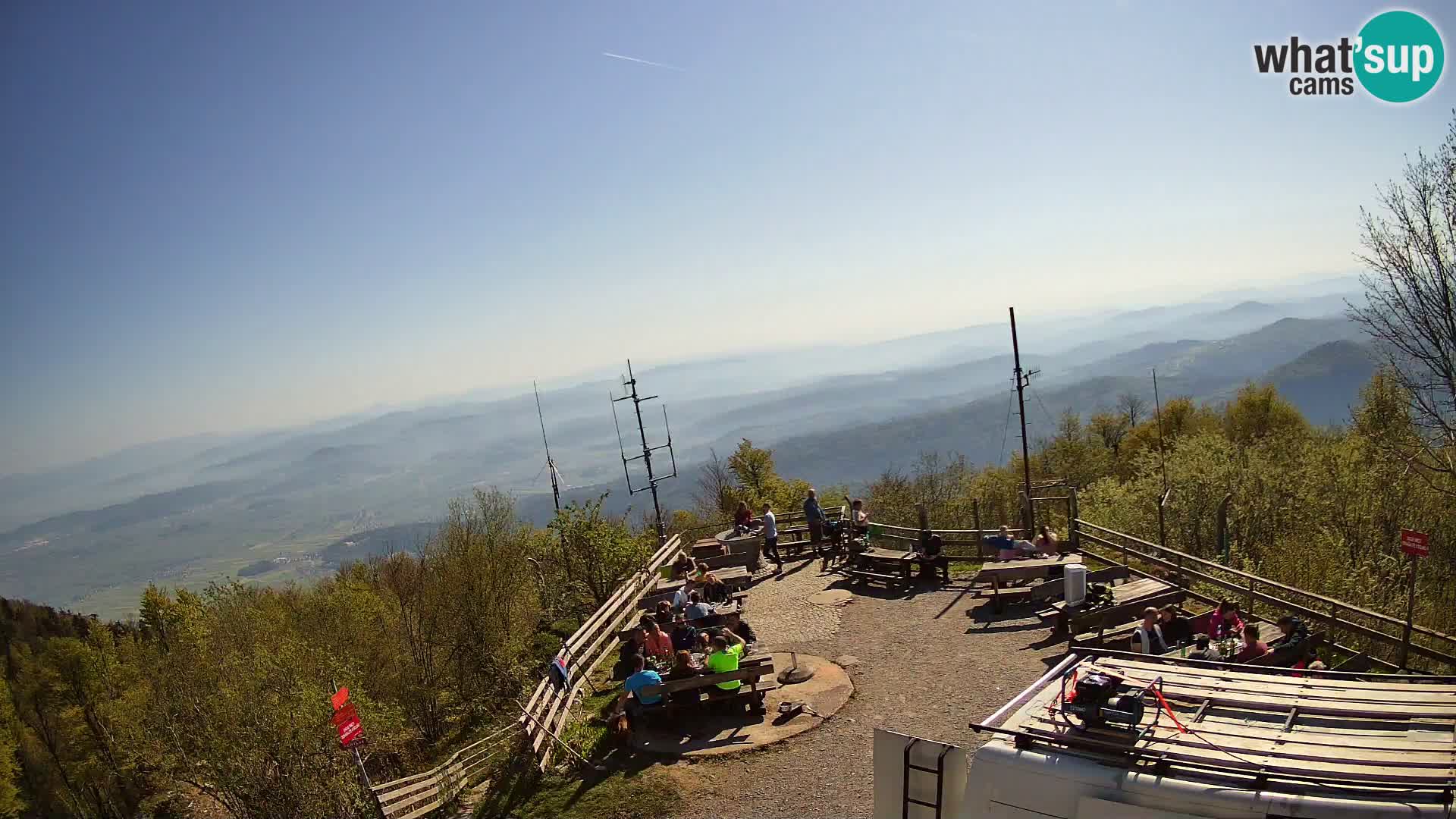 Mount Krim webcam near Ljubljana – Slovenia – view to Grosuplje