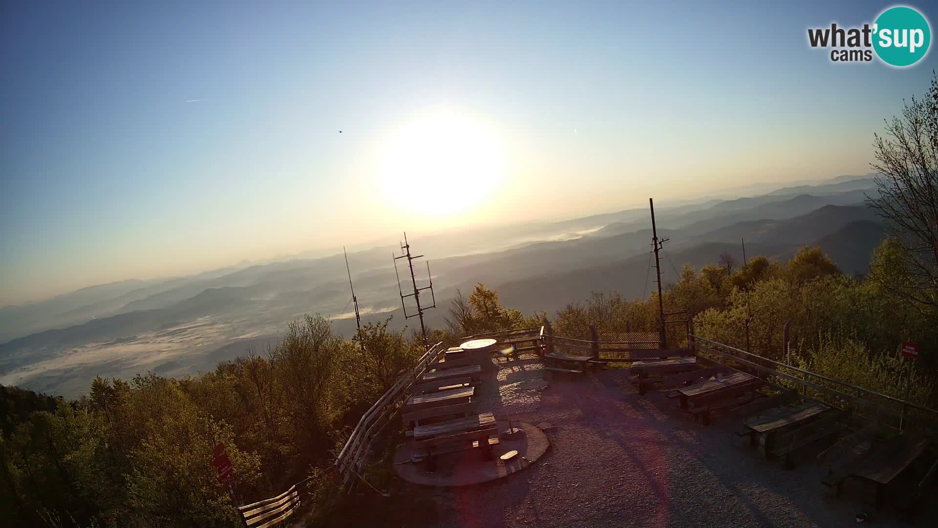 Mount Krim webcam near Ljubljana – Slovenia – view to Grosuplje